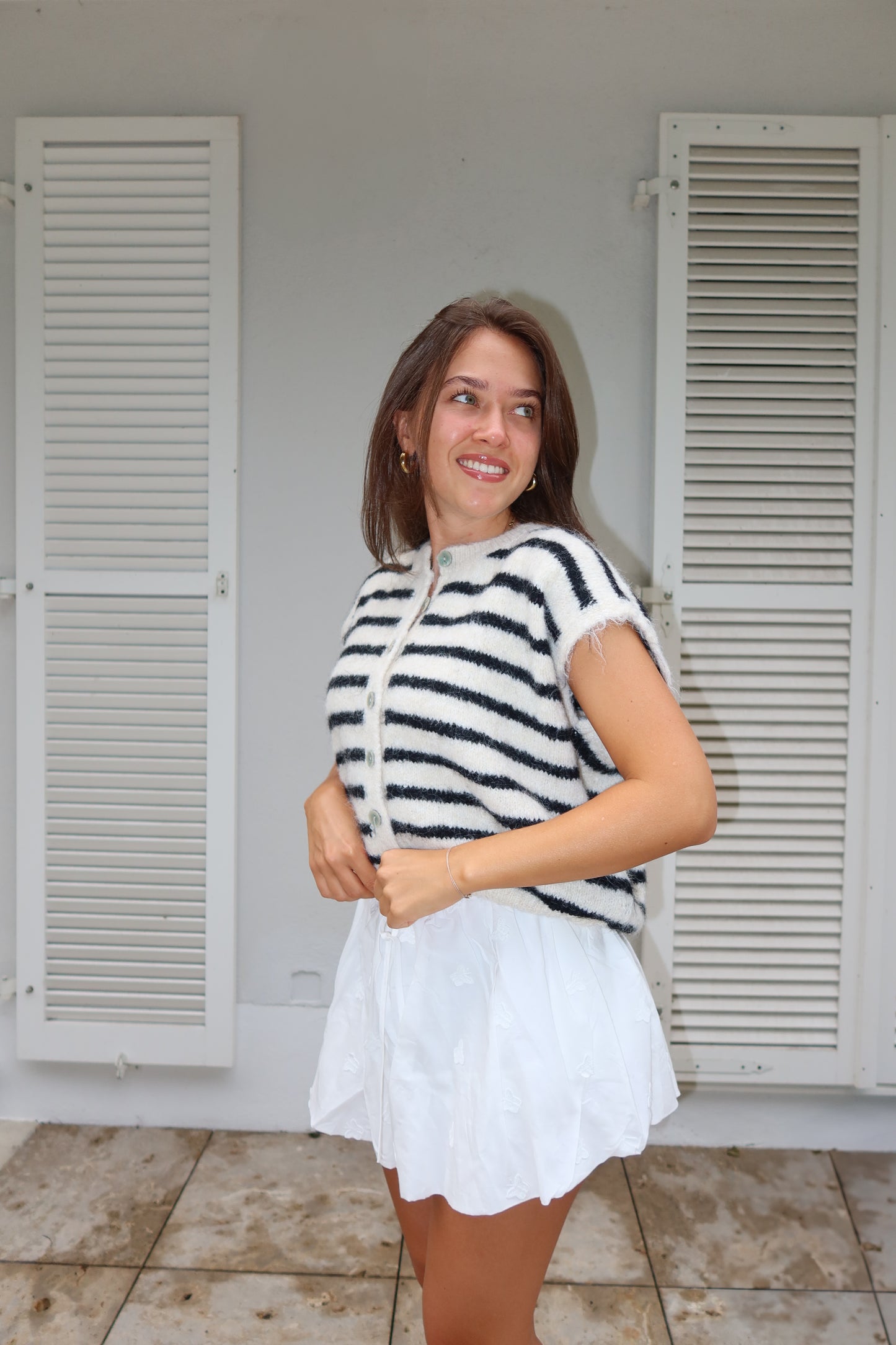 Strick-Weste "Stripe"
