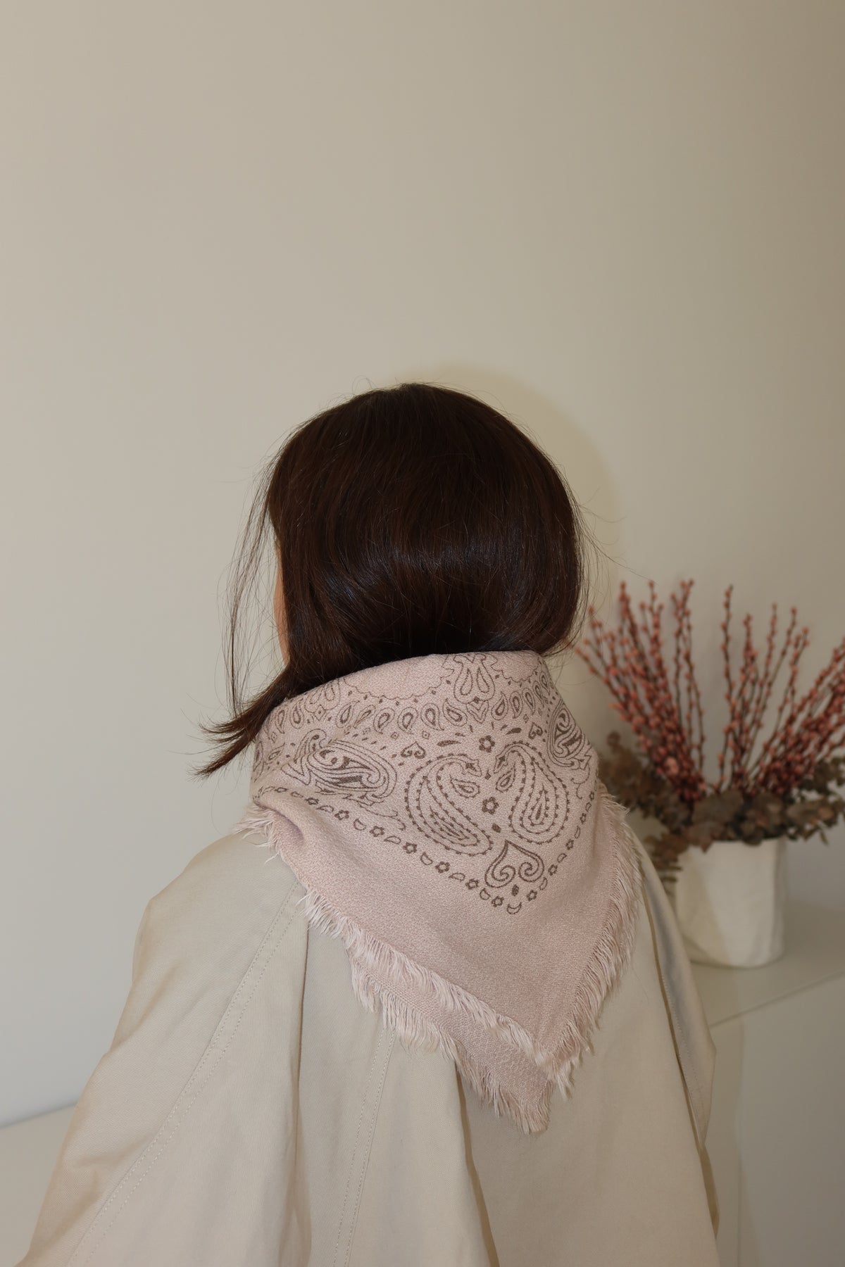 Schal Paisley- Taupe
