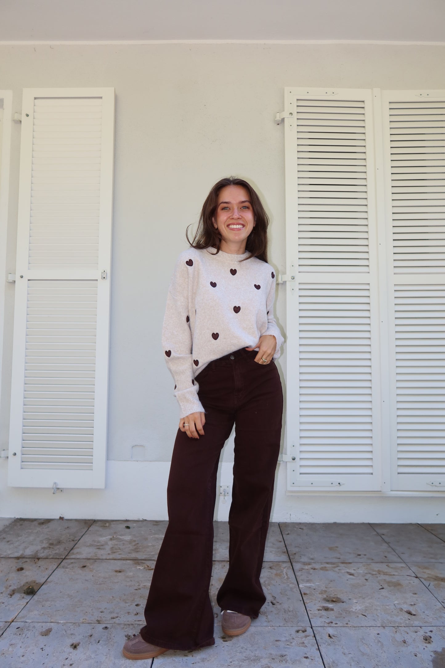 Wide leg Jeans chocolate