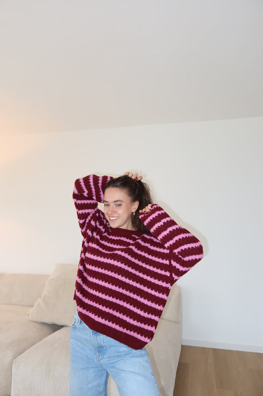 Pullover stripe cozy knit