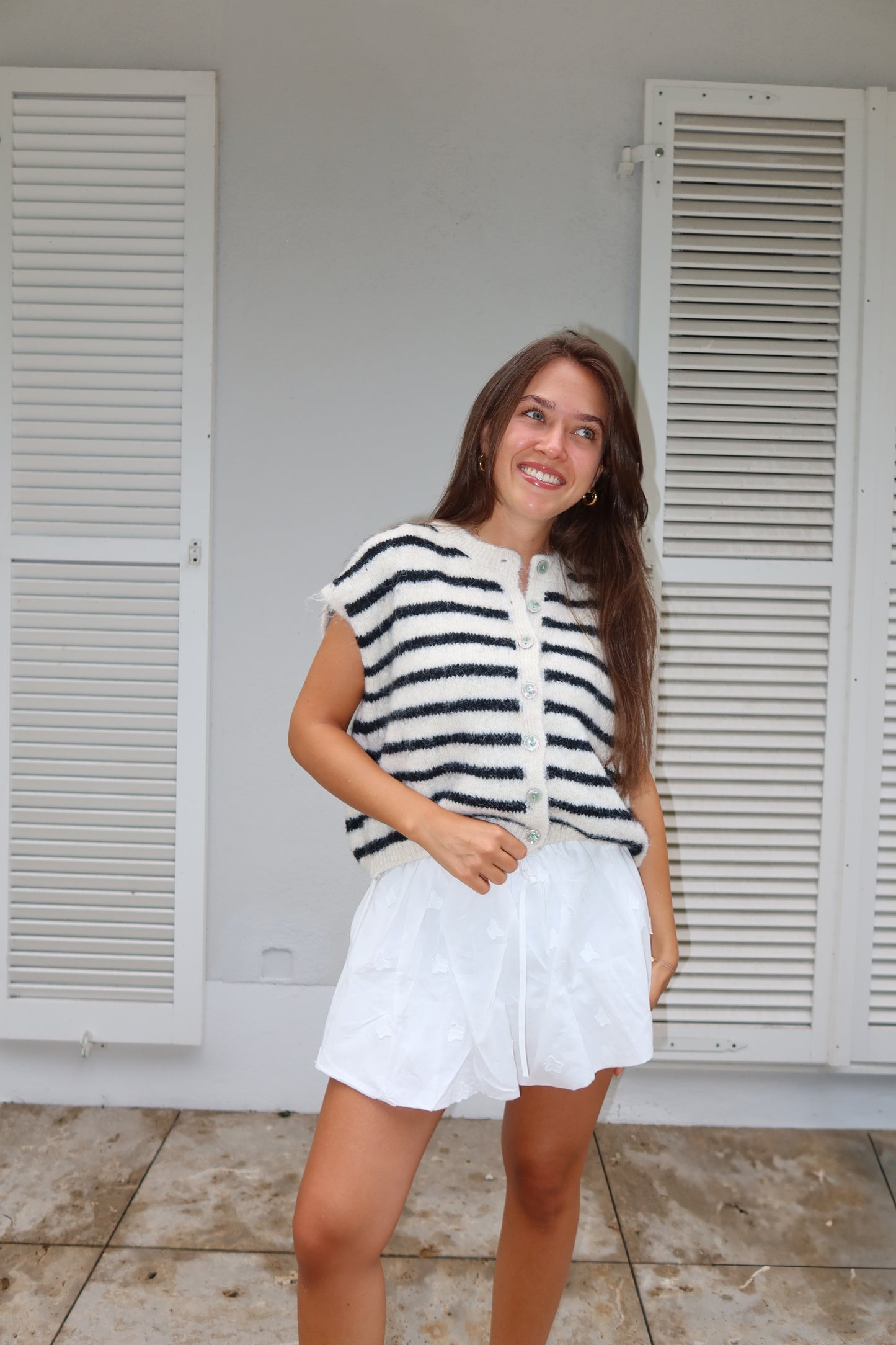 Strick-Weste "Stripe"