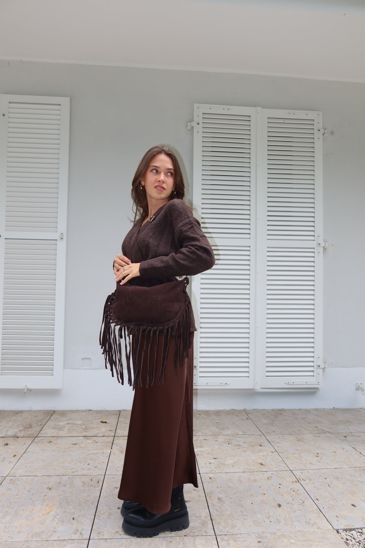 Wickel-Cardigan Coffee