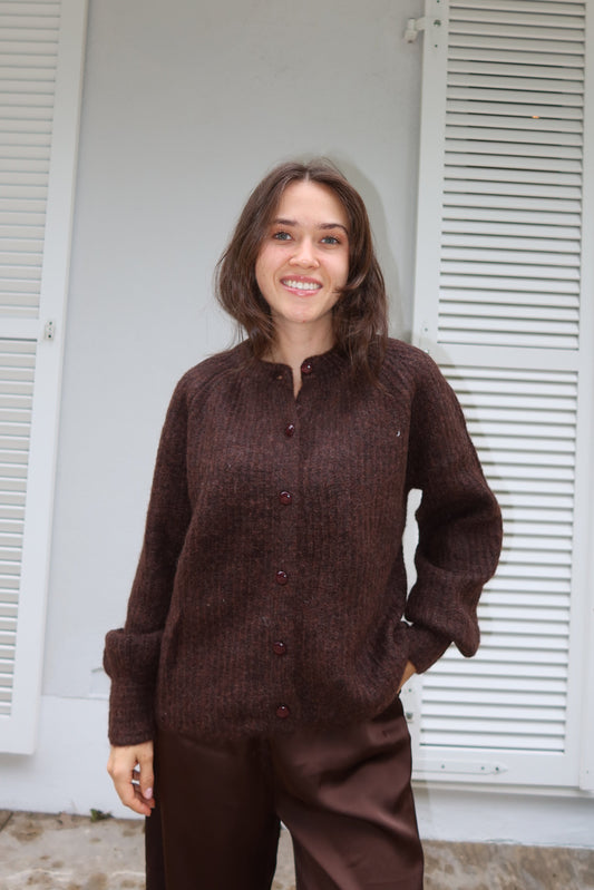 Knit Cardigan shiny buttons