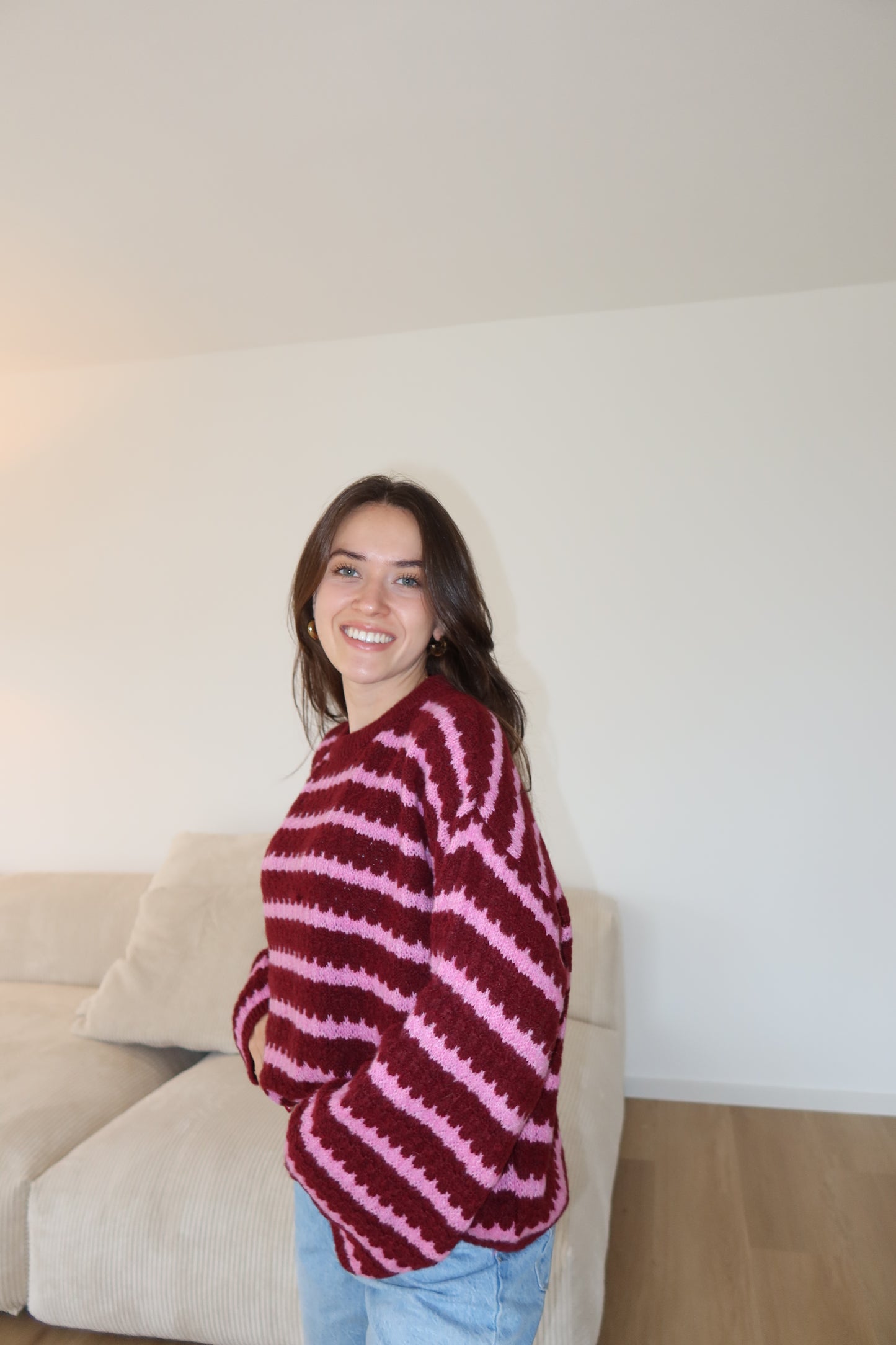 Pullover stripe cozy knit