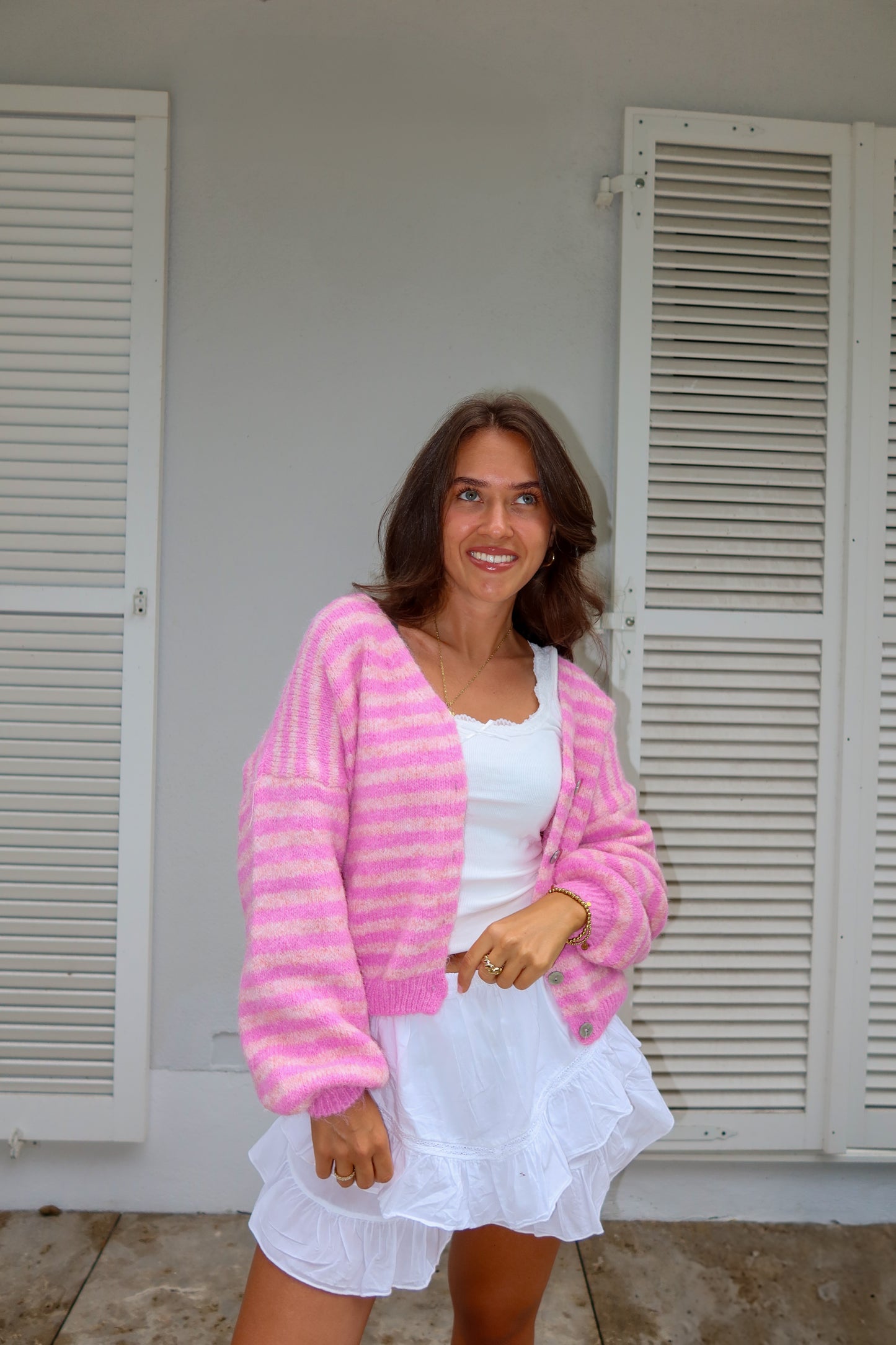 Cardigan Stripe • Pink Rosa