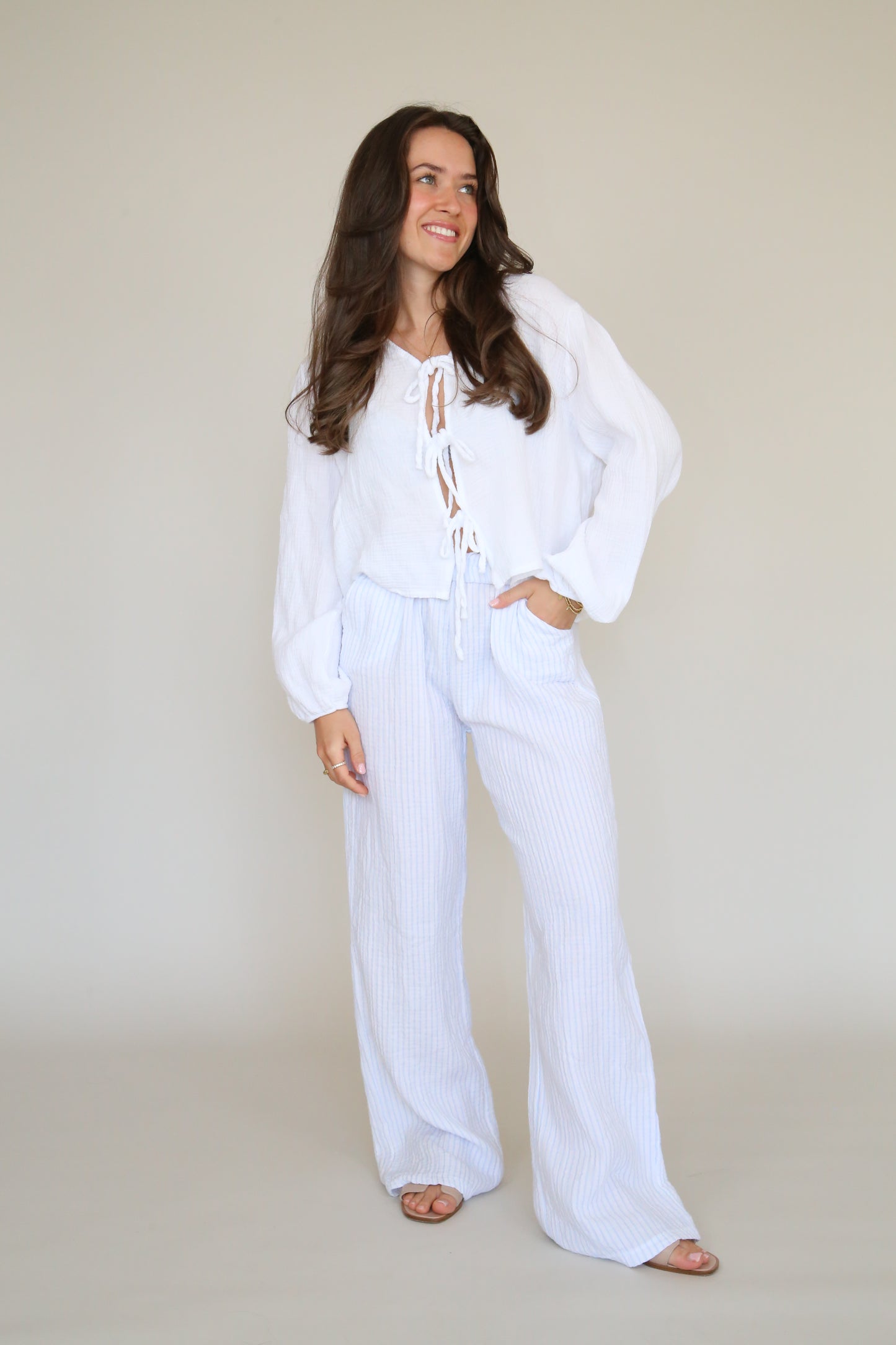 Musselin Hose "blue"