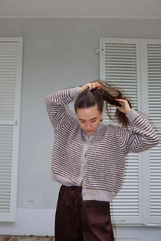 Cardigan Stripe soft powder