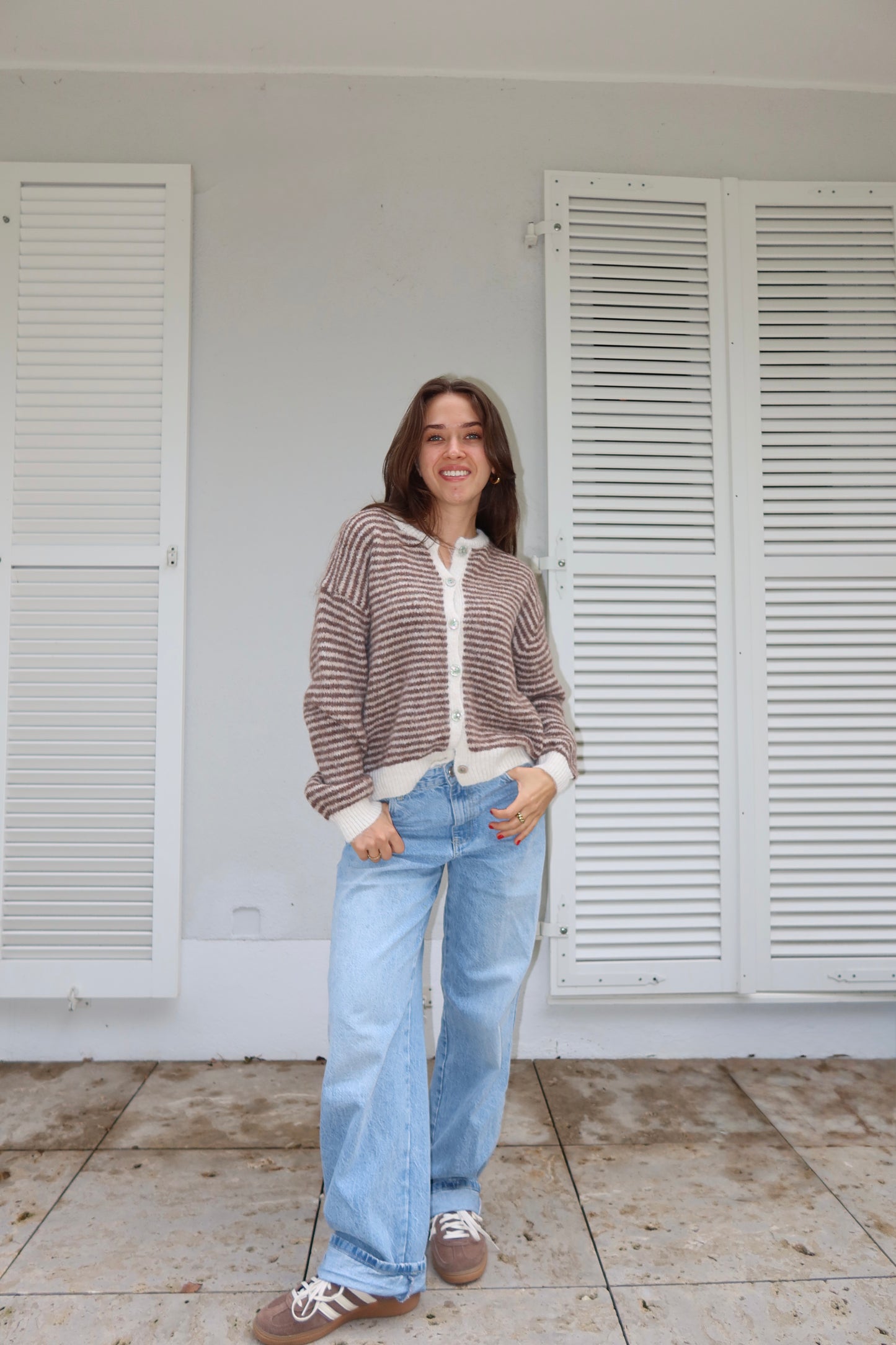 Cardigan Stripe soft powder