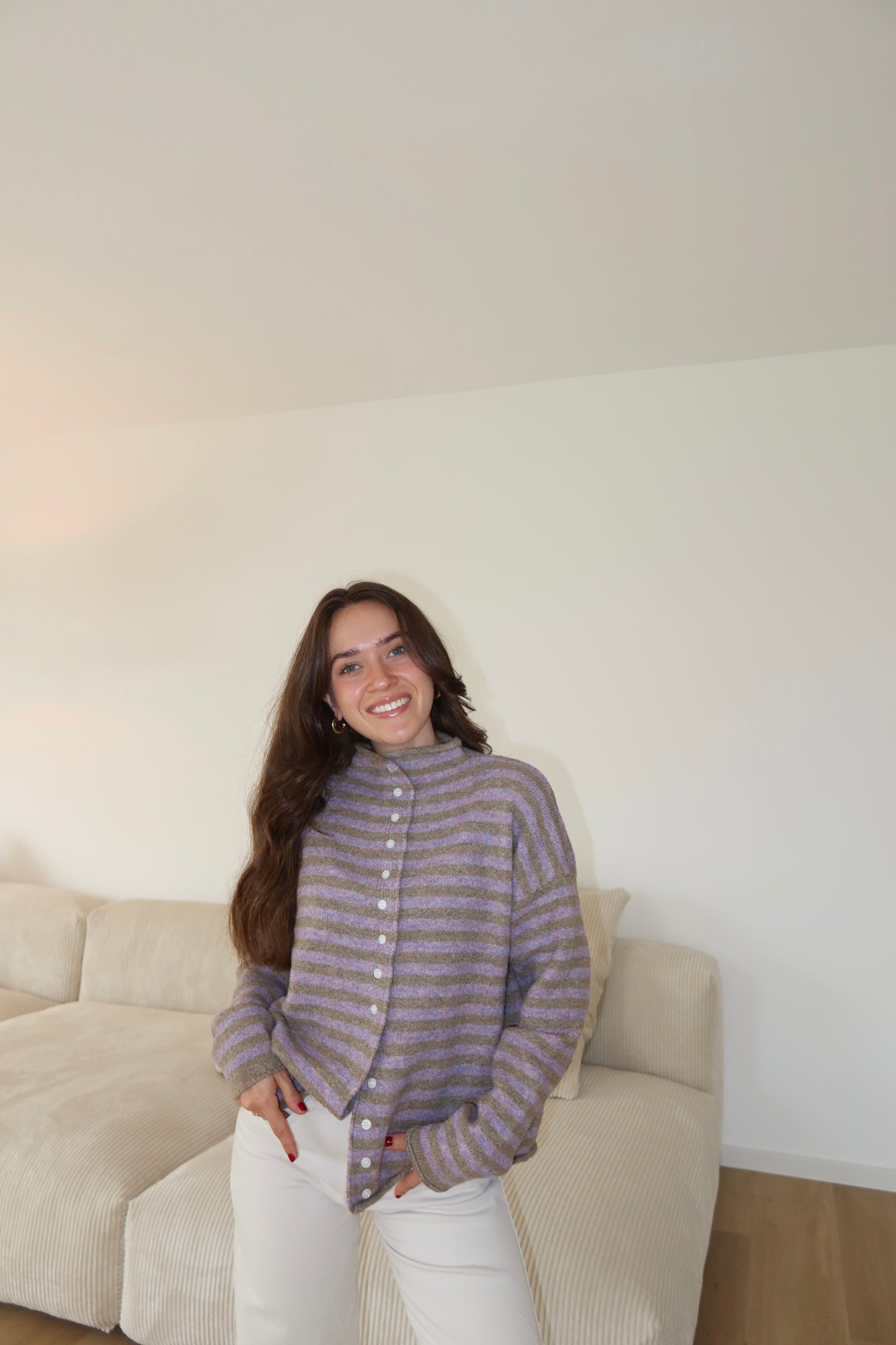 Cardigan stripe soft