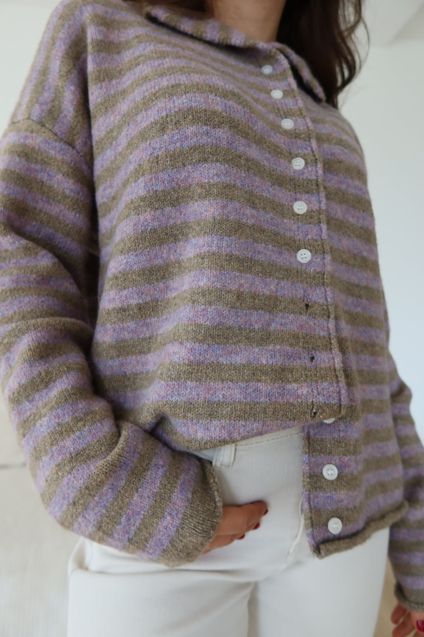 Cardigan stripe soft