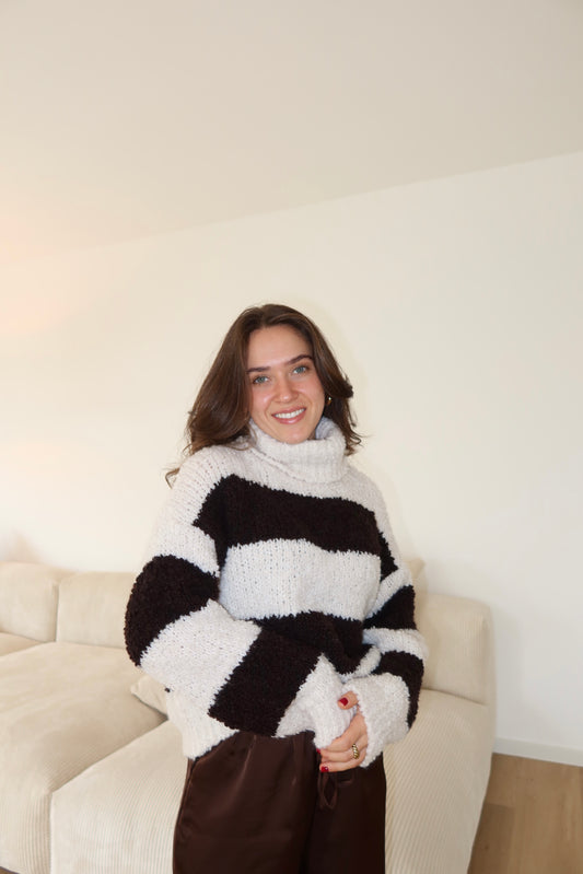 Pullover cozy boucle Rollkragen