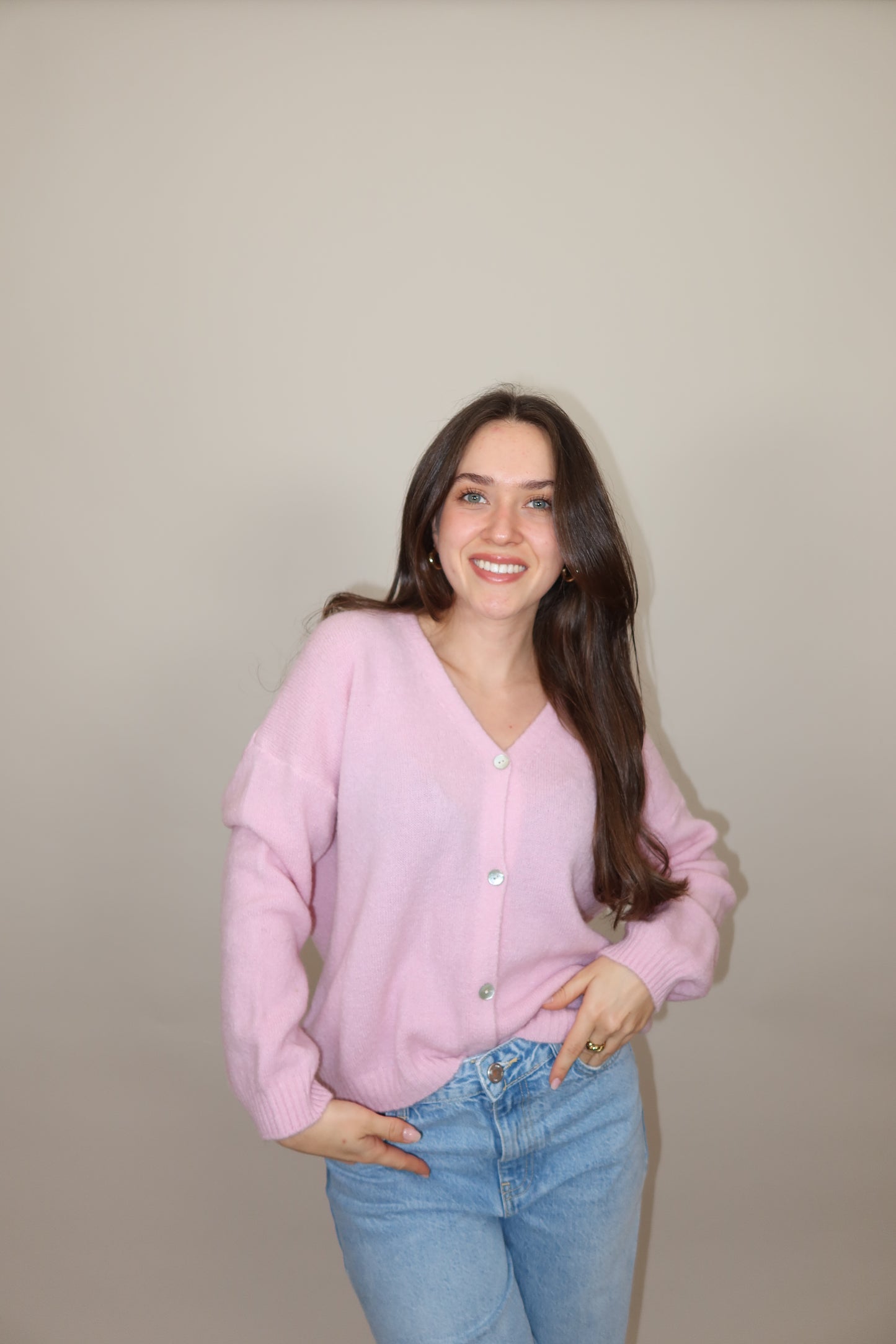 Cardigan Soft Spring • Rosa