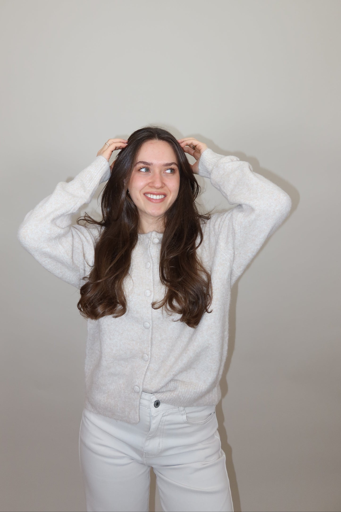 Cardigan und Dreieckschal