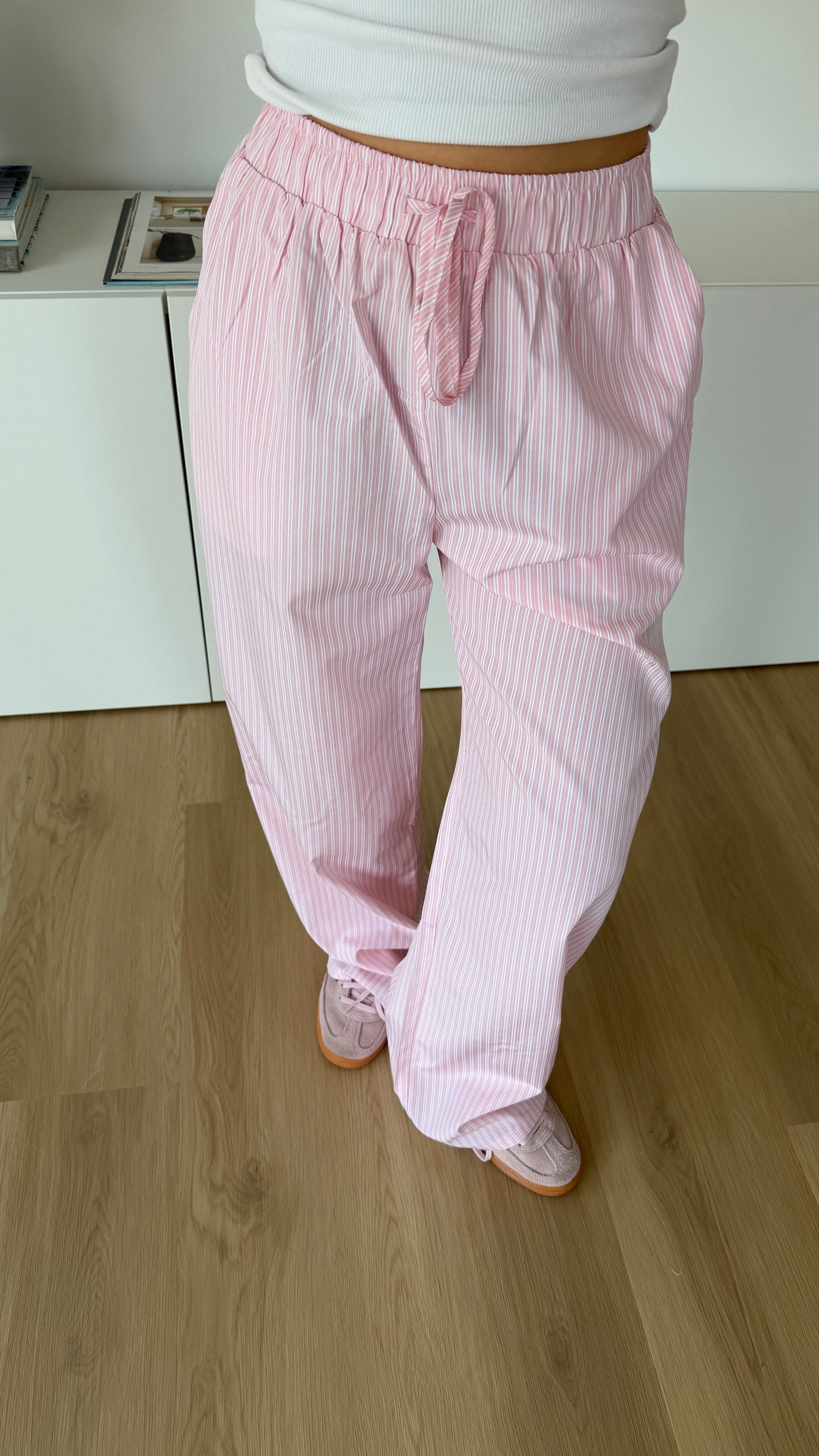 Gestreifte Hose - Pink