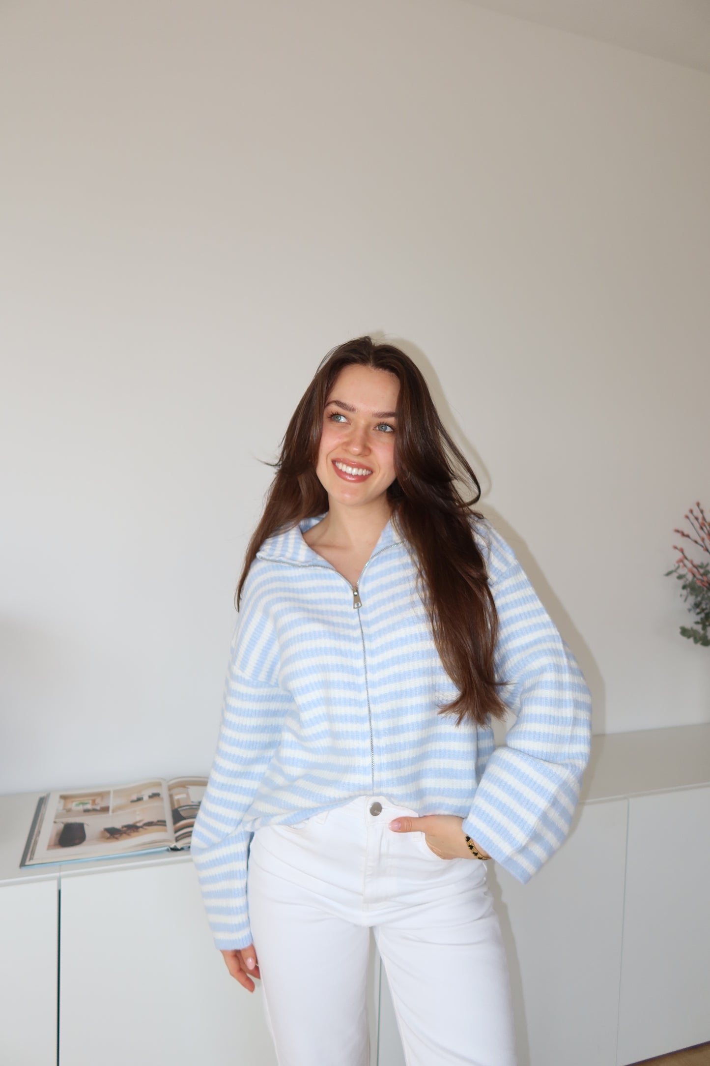 Zip-Cardigan • Blue