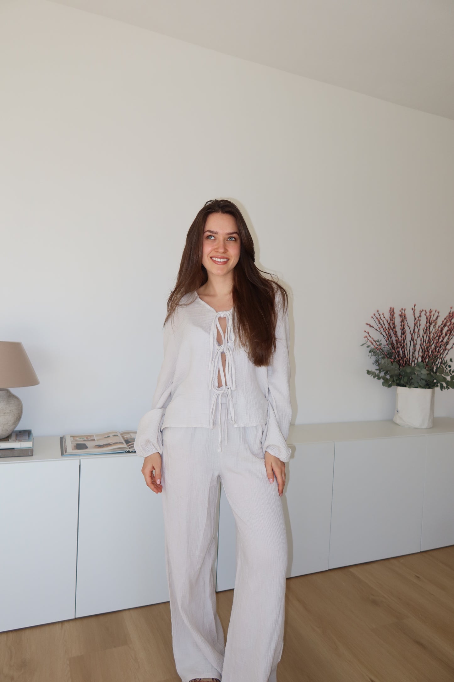 Musselin Bluse - Beige