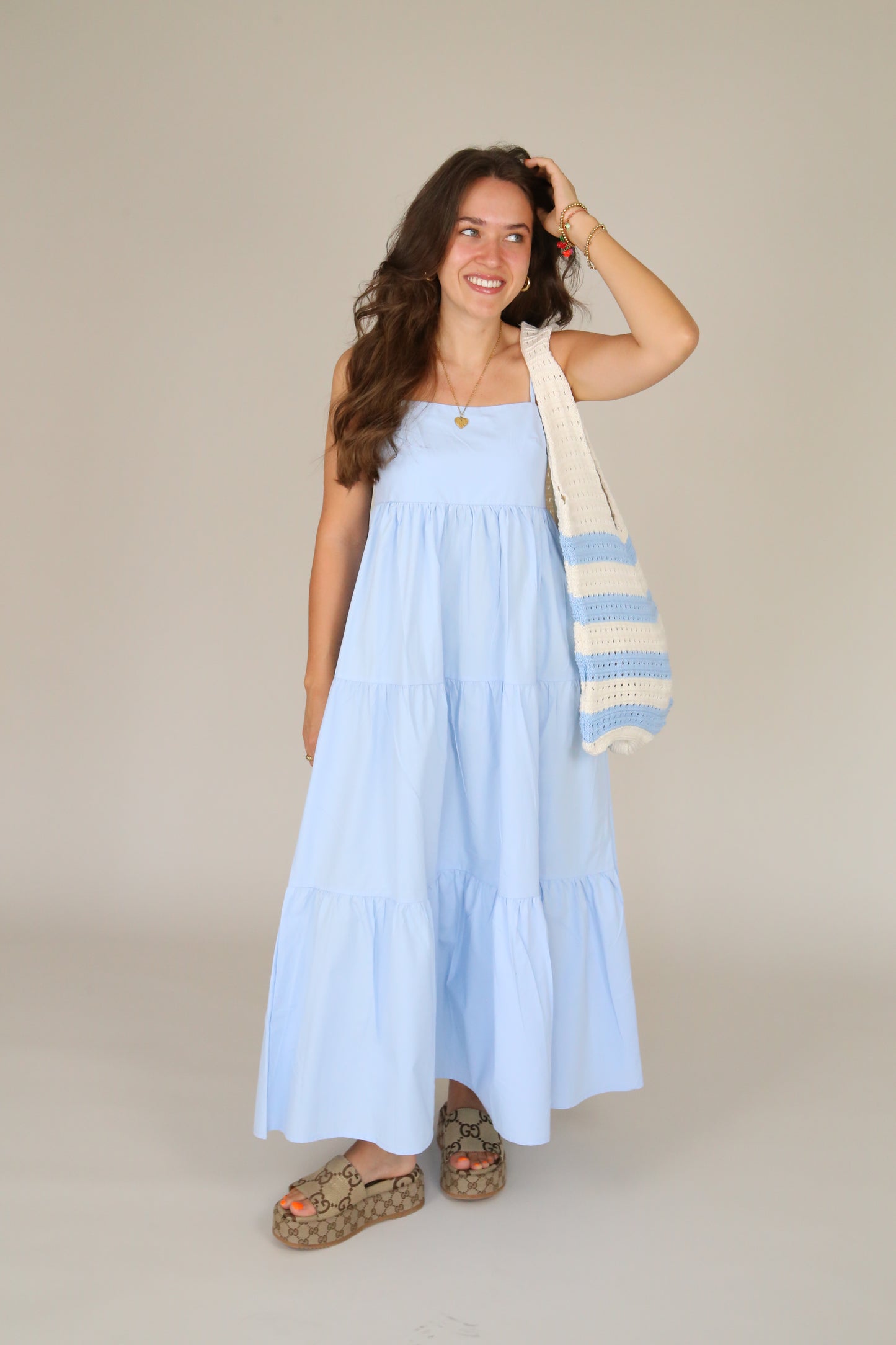 MaxiKleid cotton - blue