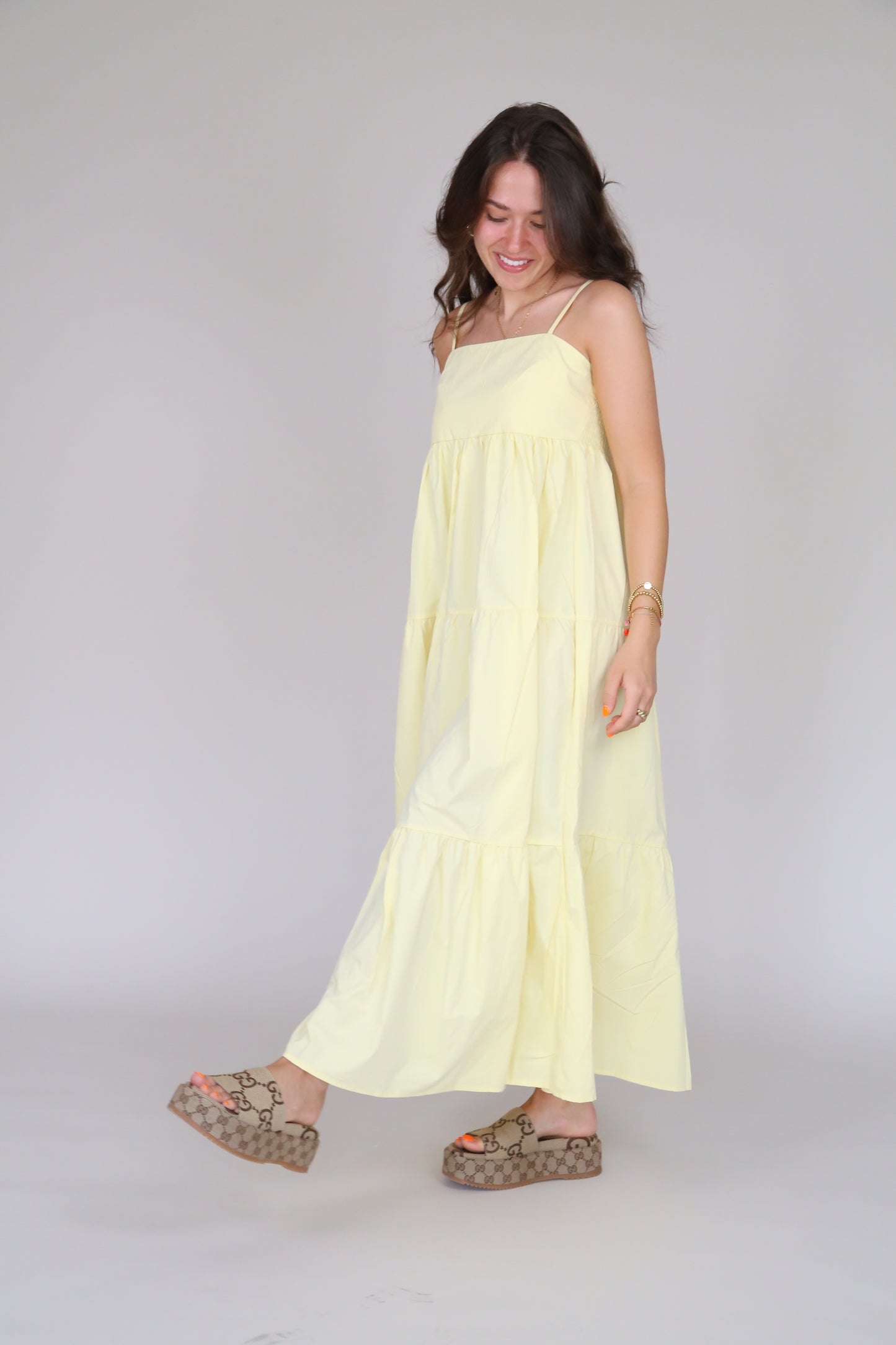 MaxiKleid cotton - Yellow