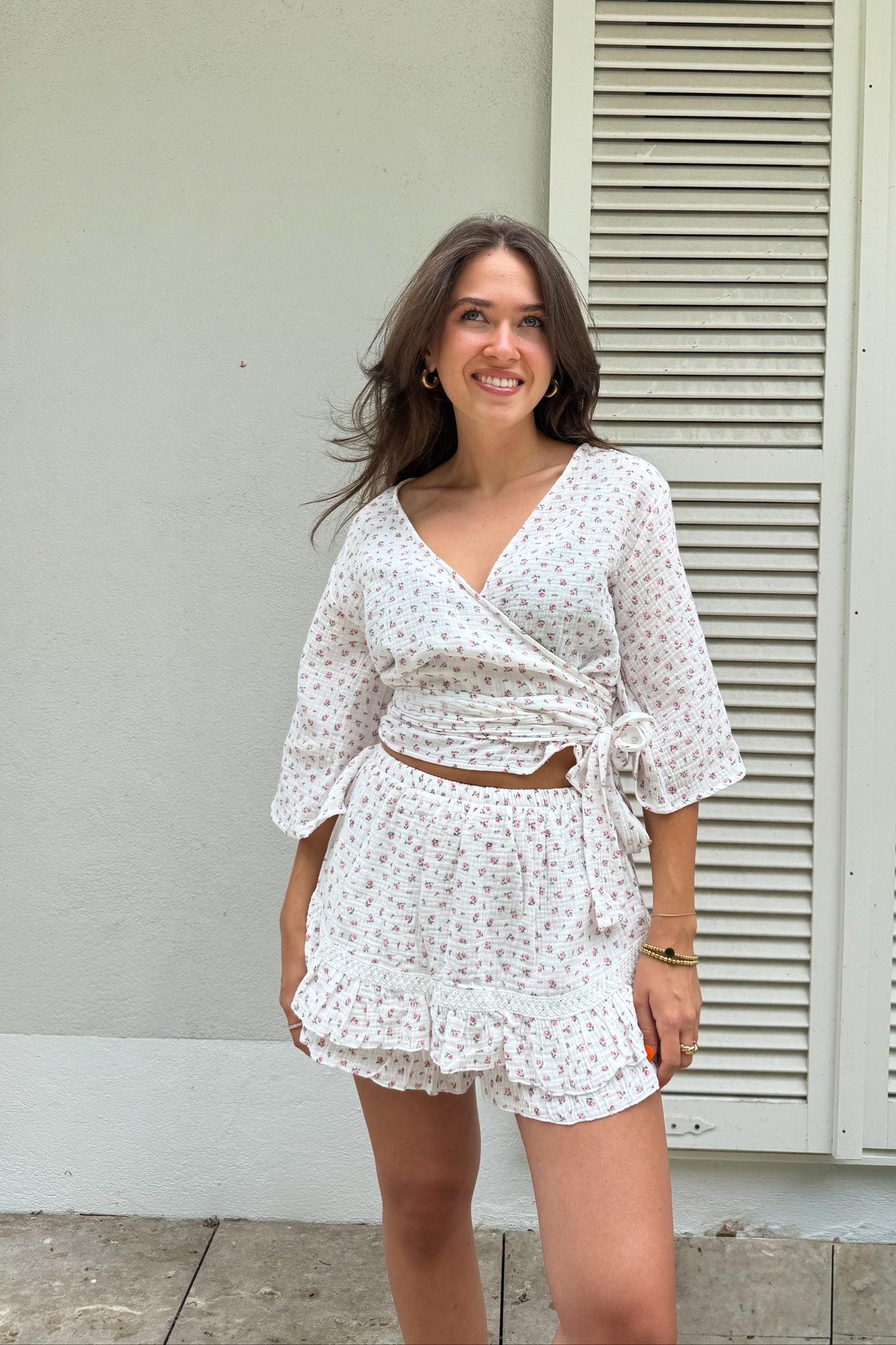 Musselin Blumen Top "Klara"