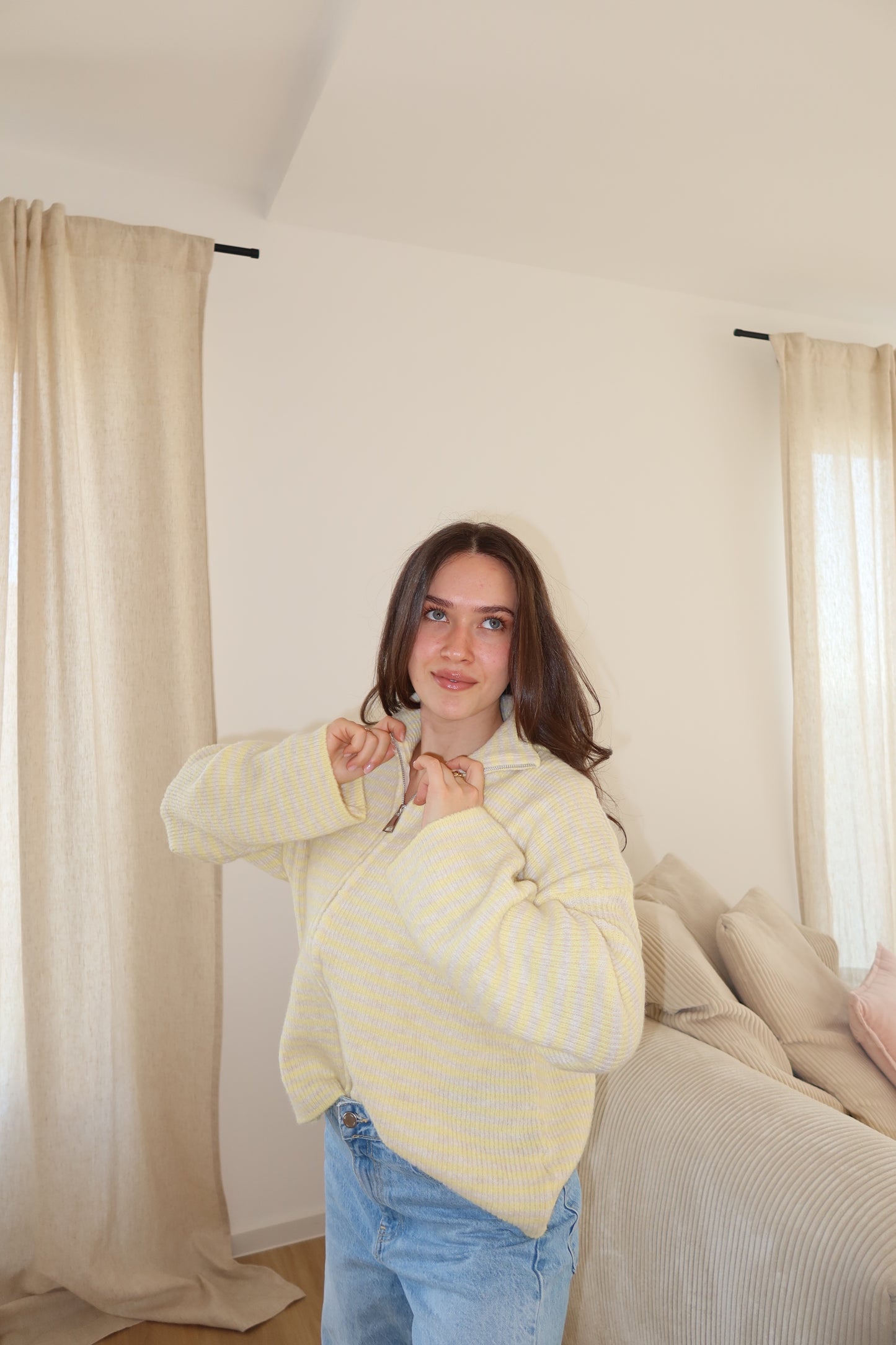 Zip-Cardigan • Lemon