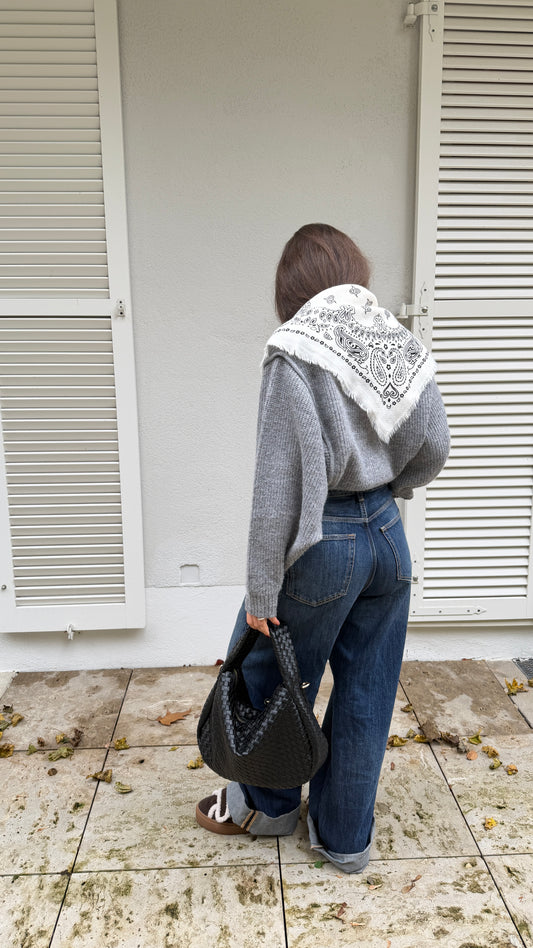 Schal Paisley- White