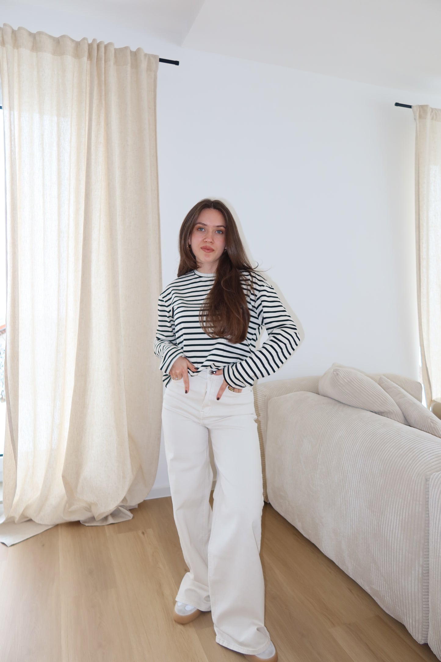 Super Wide leg Jeans beige