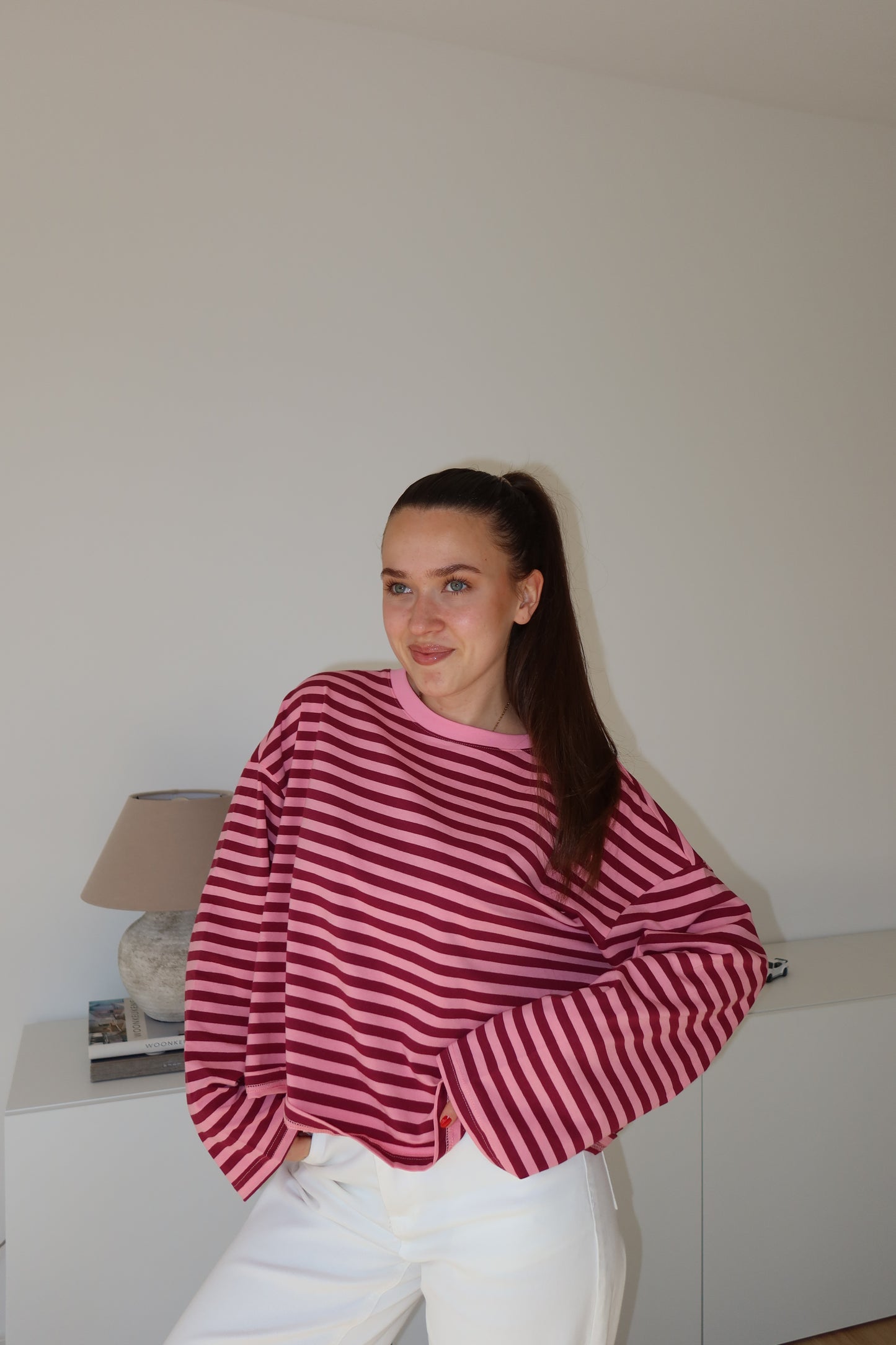 Stripe longsleeve • Pink/Red