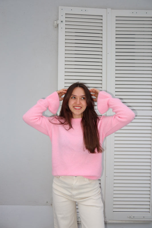 Pullover soft Rüschen • Rosa
