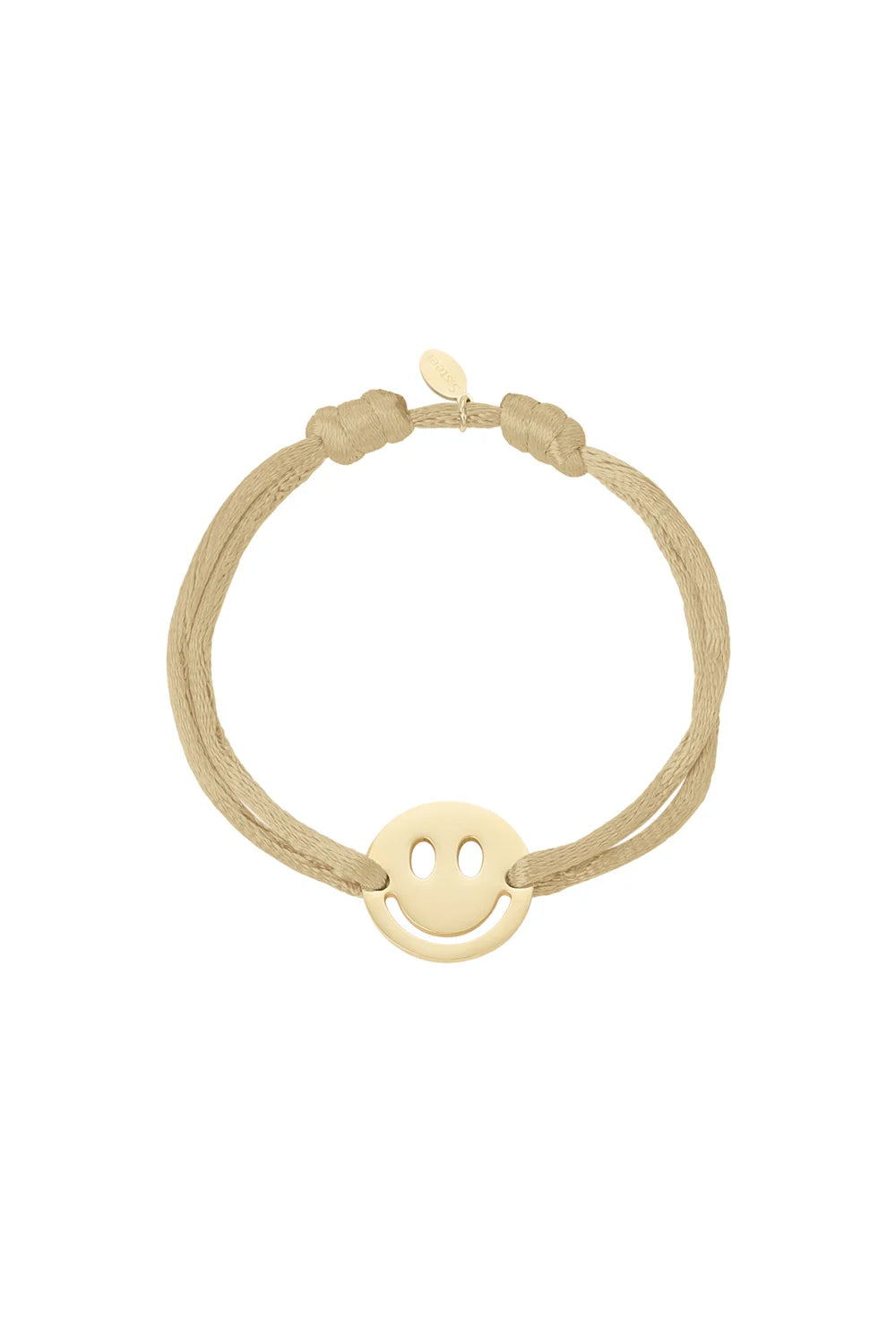 Armband Smiley big Taupe