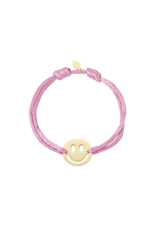 Armband Smiley big Lila