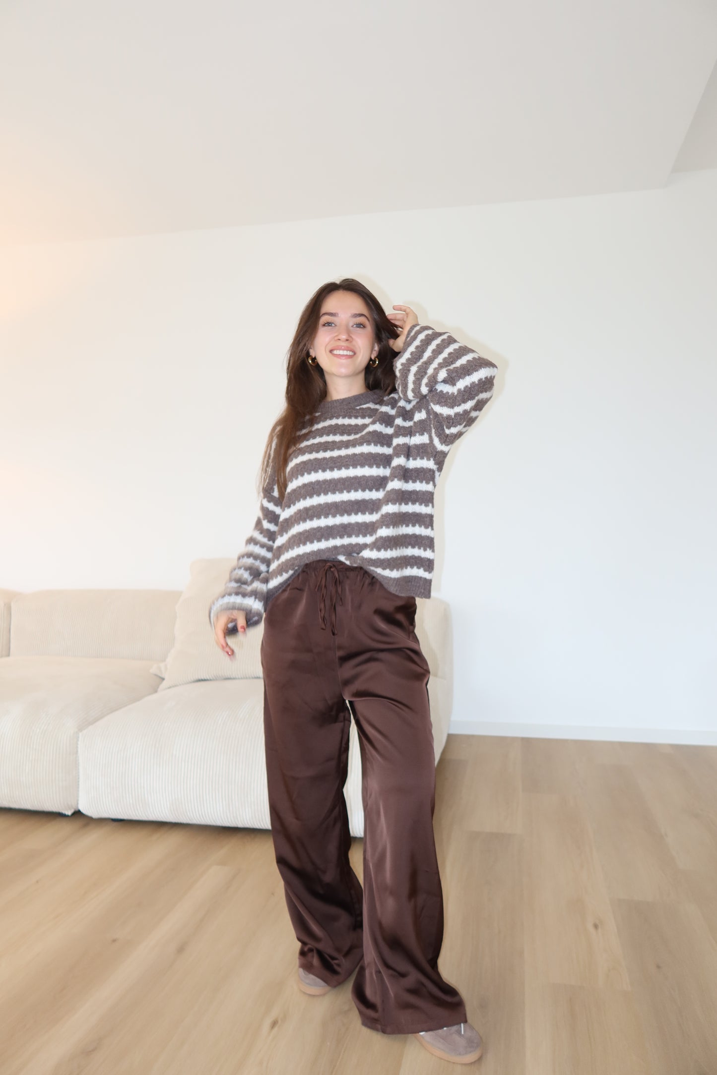 Pullover stripe cozy knit