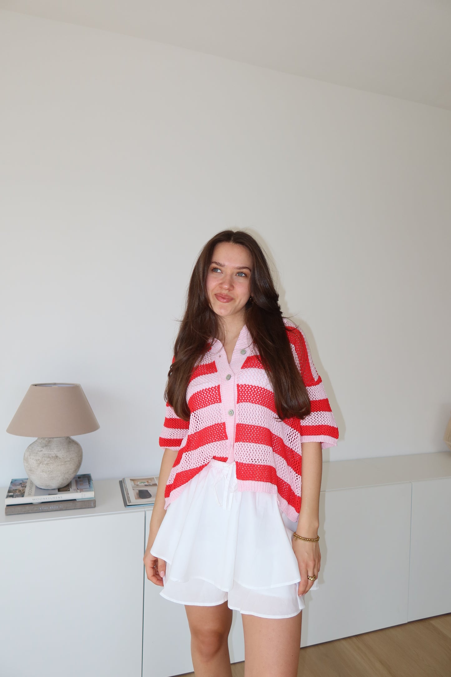 layered chiffon skort - Creme