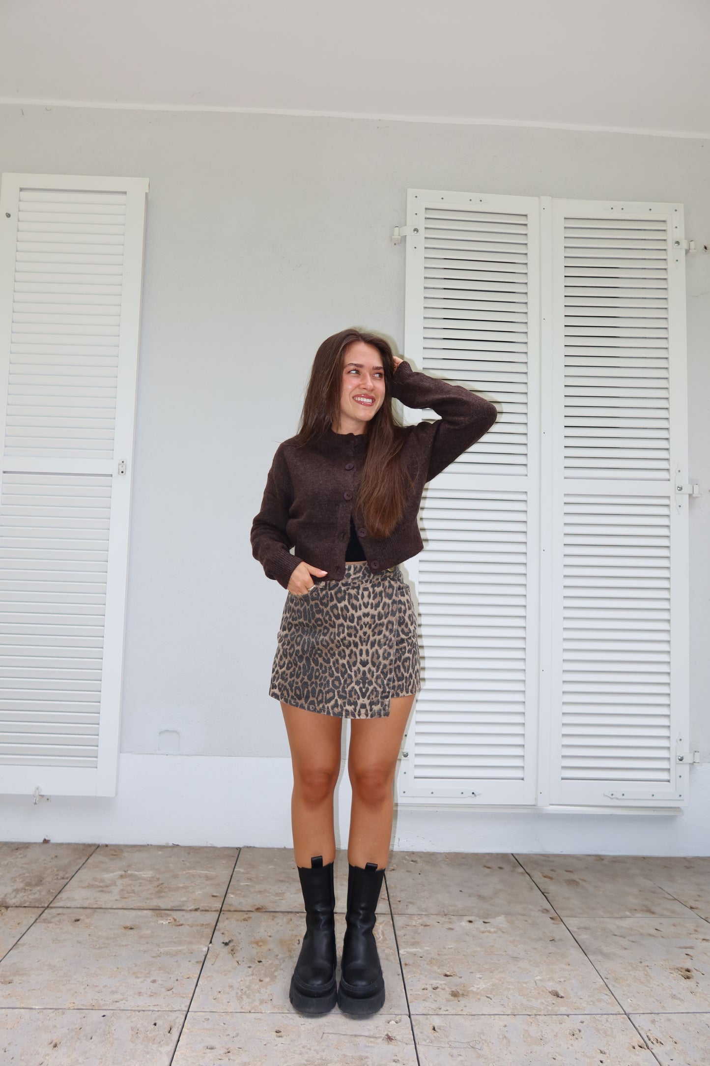 Crop Cardigan Brown "DariaLII"