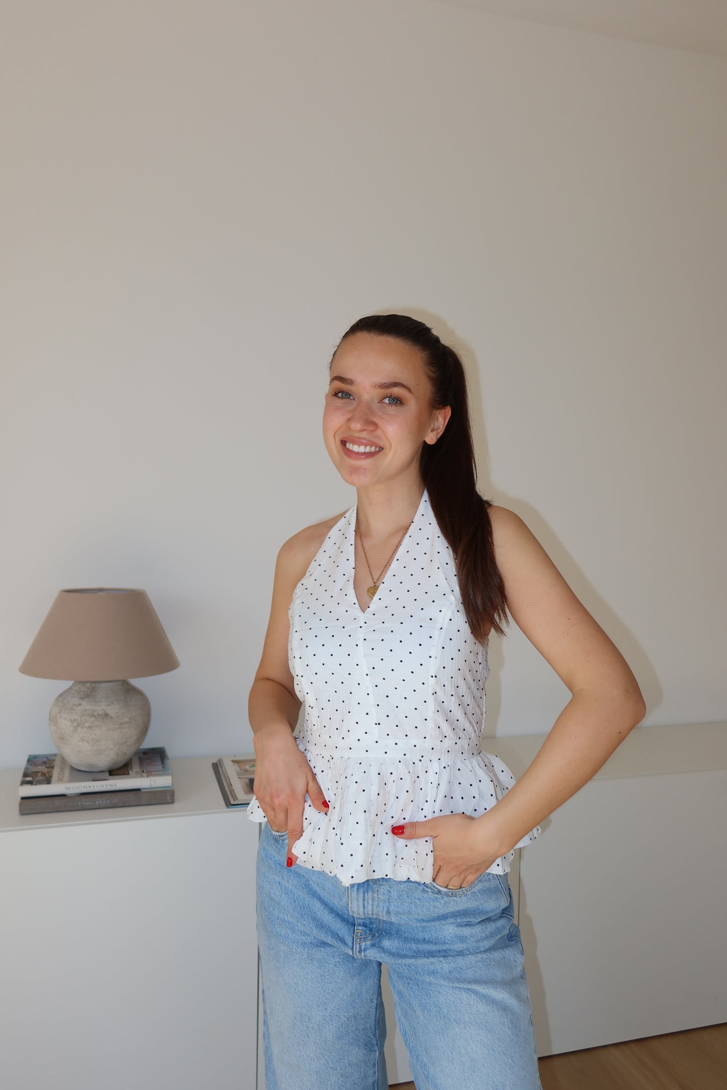 Neckholdertop Polkadots