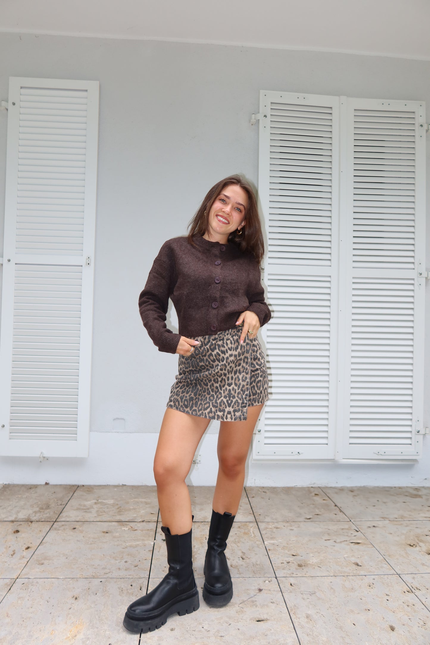 Crop Cardigan Brown "DariaLII"