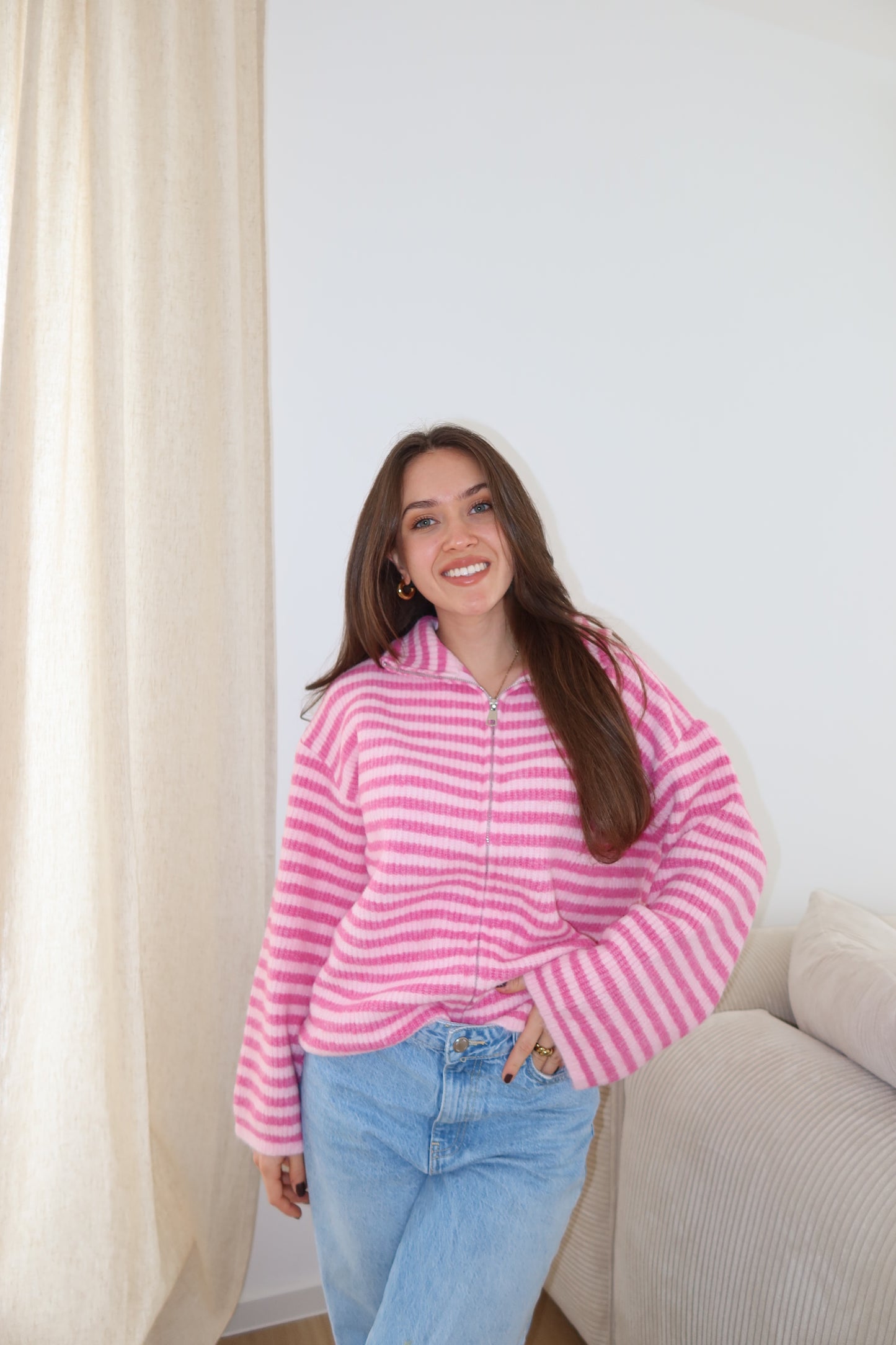 Zip-Cardigan • Rosa/Pink