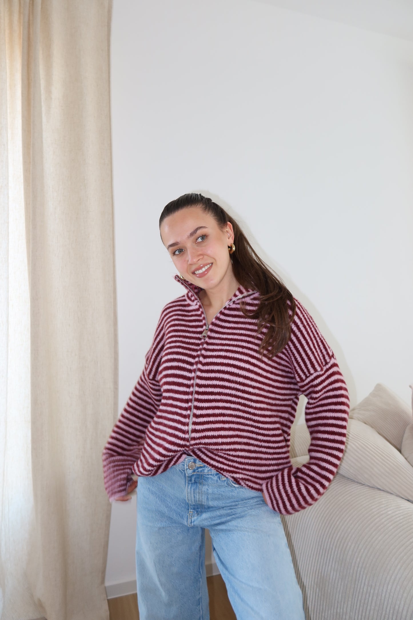 Zip-Cardigan • Bordeaux