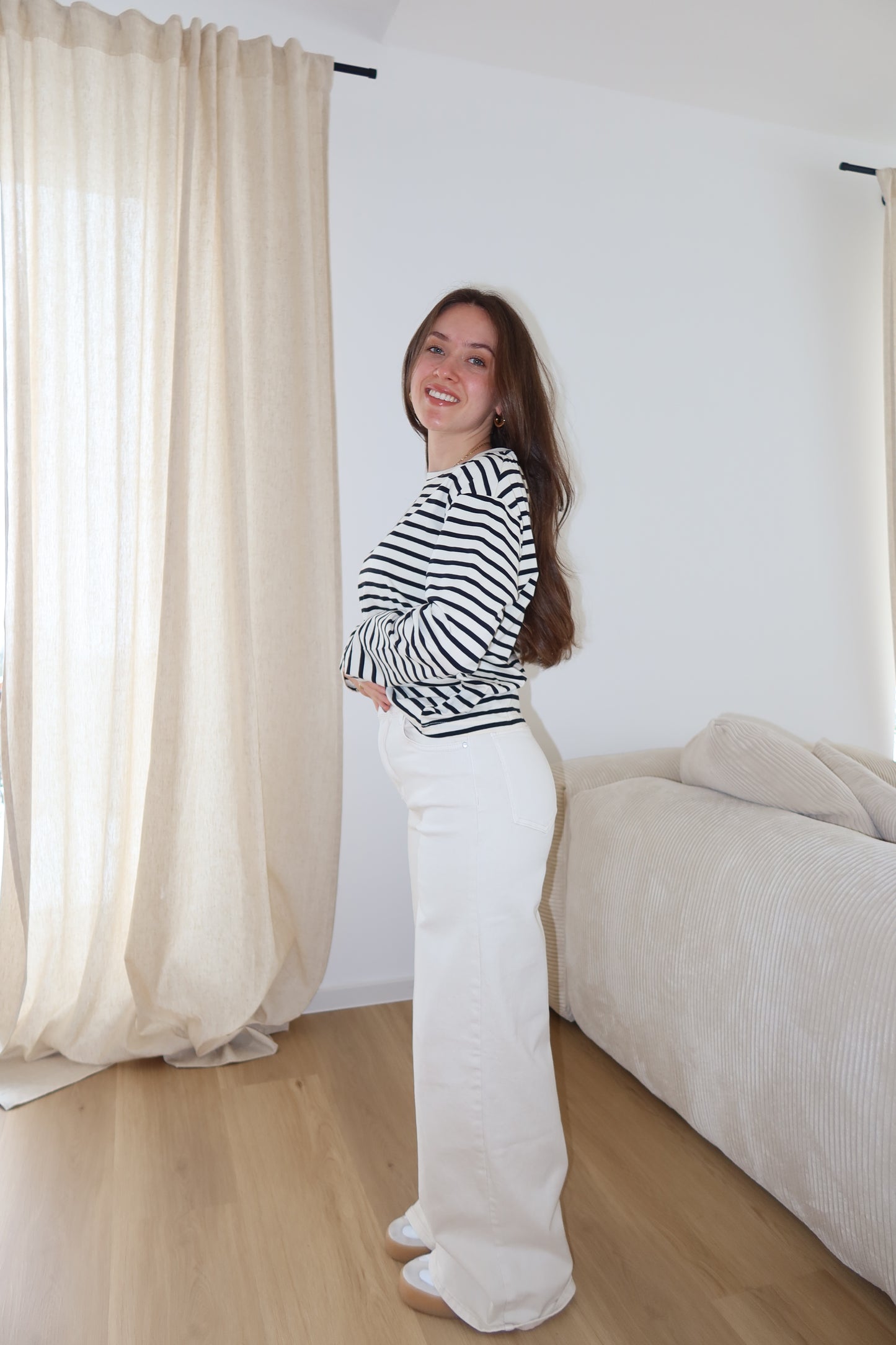 Super Wide leg Jeans beige