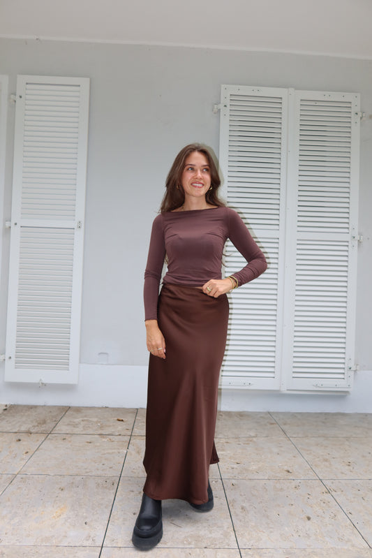 Satin Rock Braun "Lara"