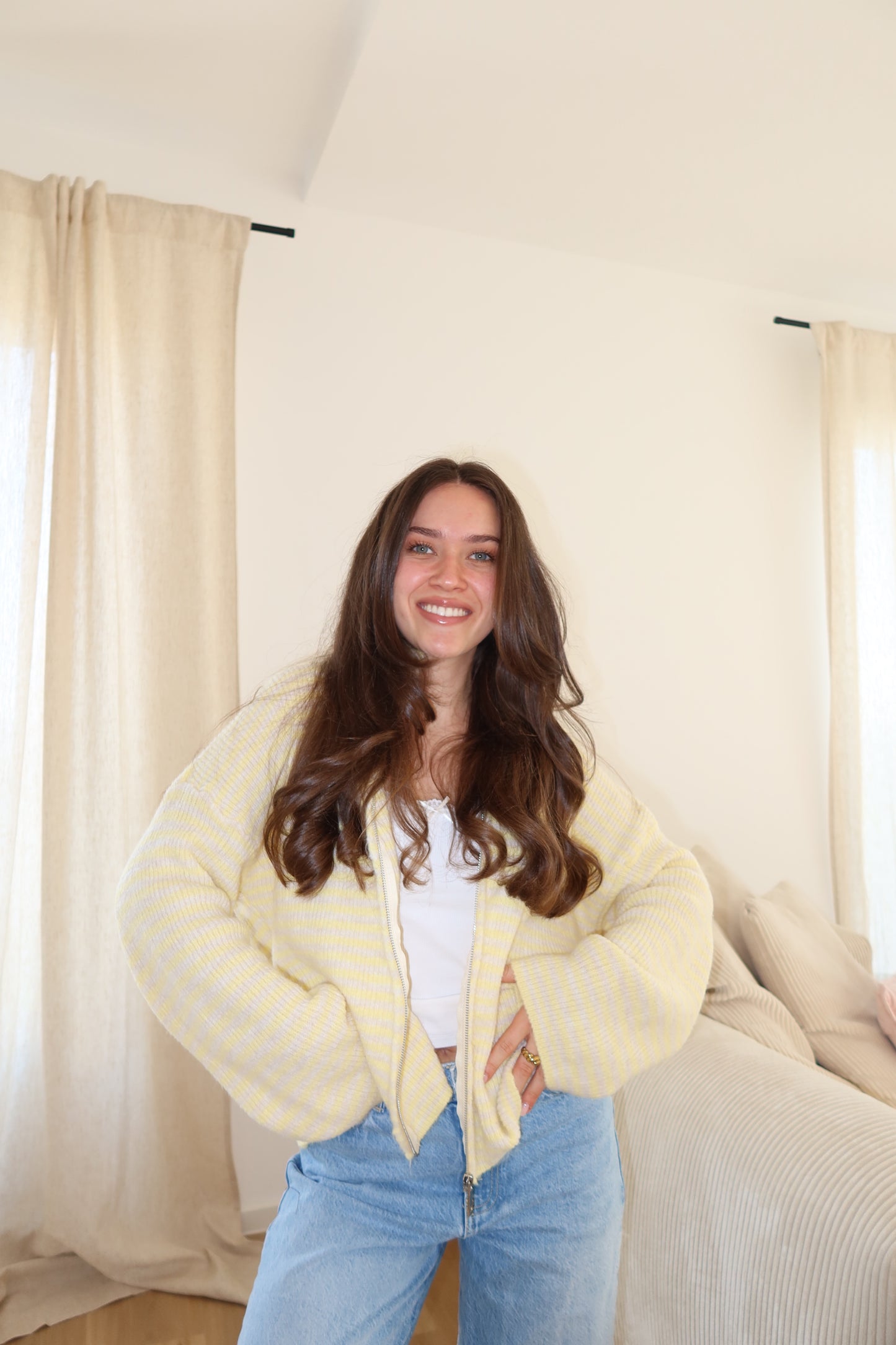 Zip-Cardigan • Lemon