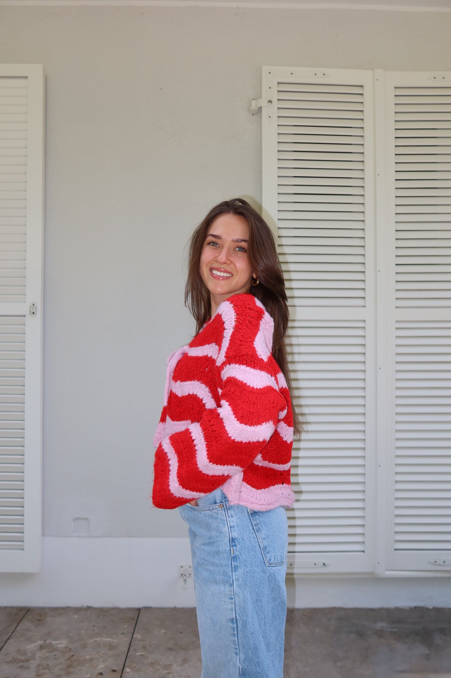Cardigan Stripe Bow "LivaLII"
