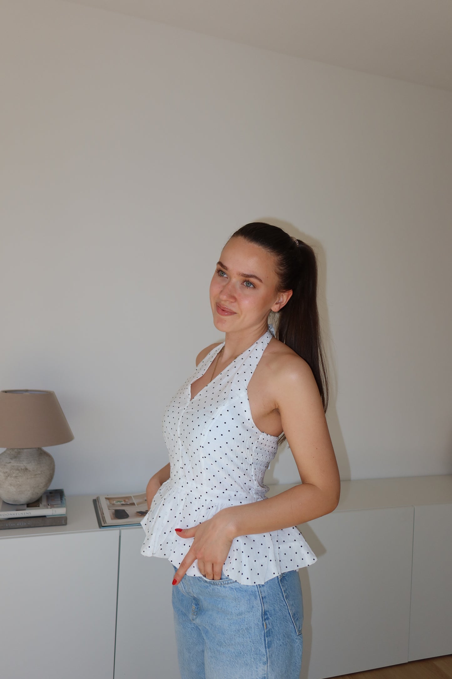 Neckholdertop Polkadots