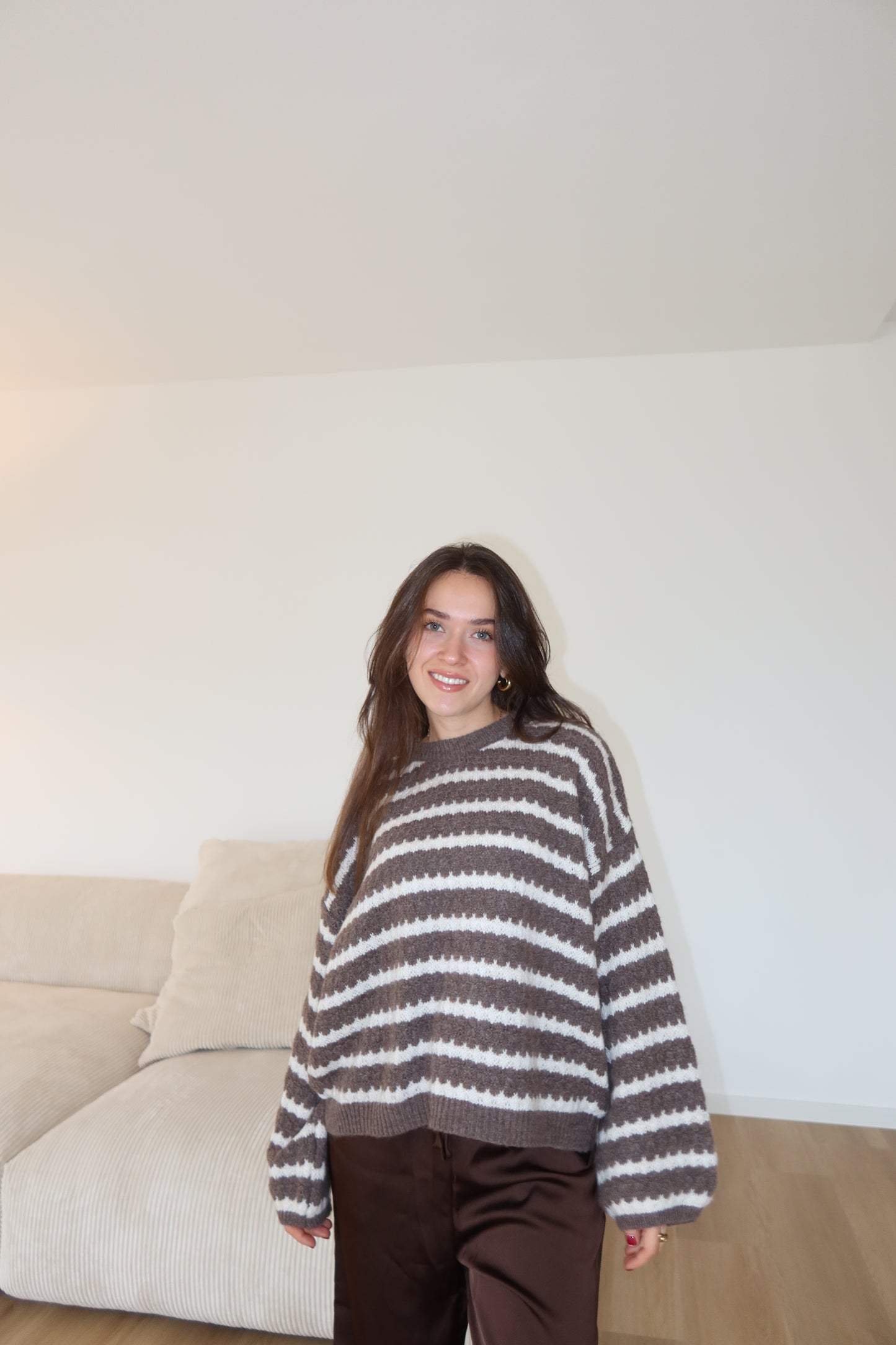 Pullover stripe cozy knit