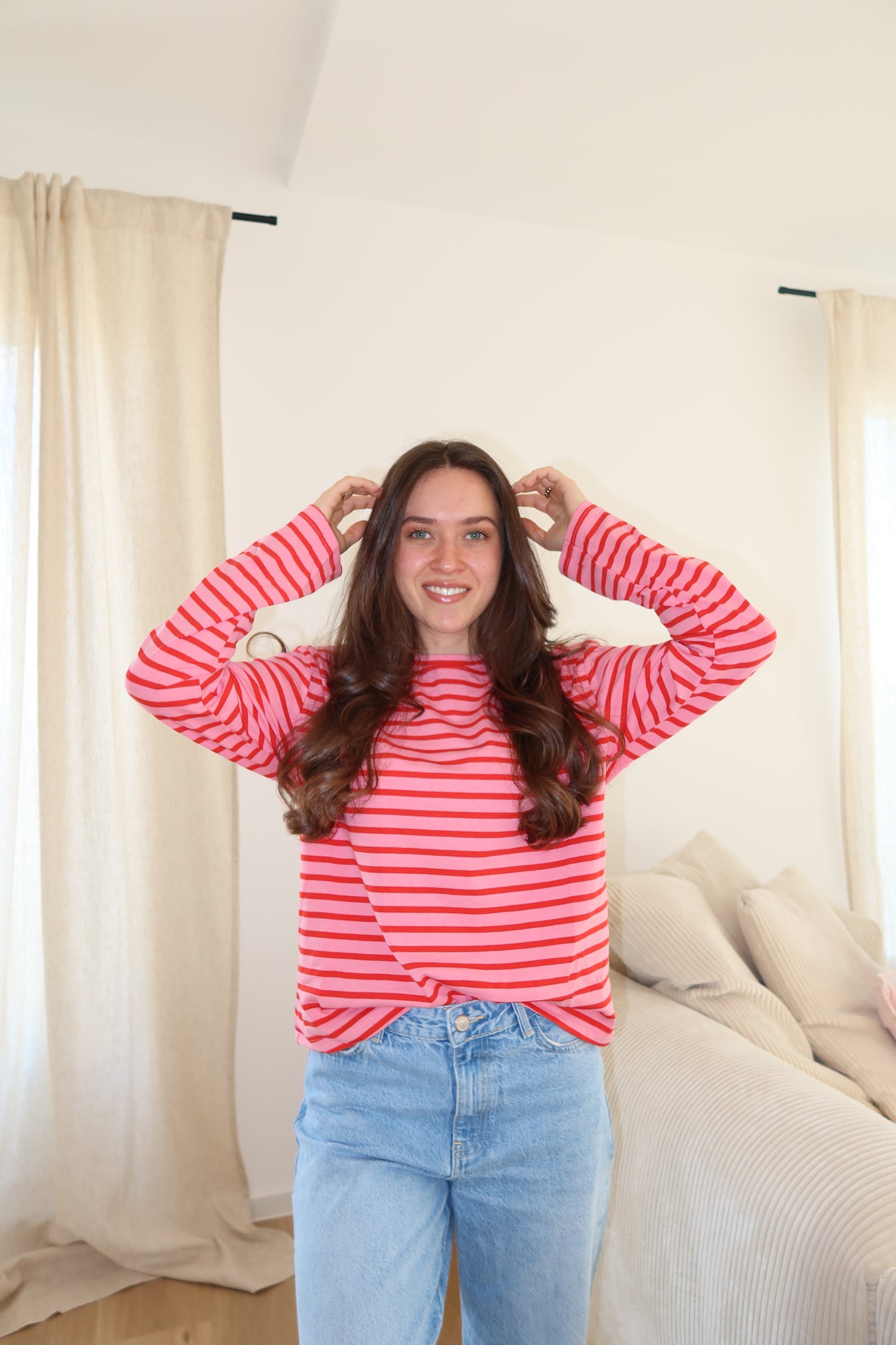 Stripe longsleeve • Pink