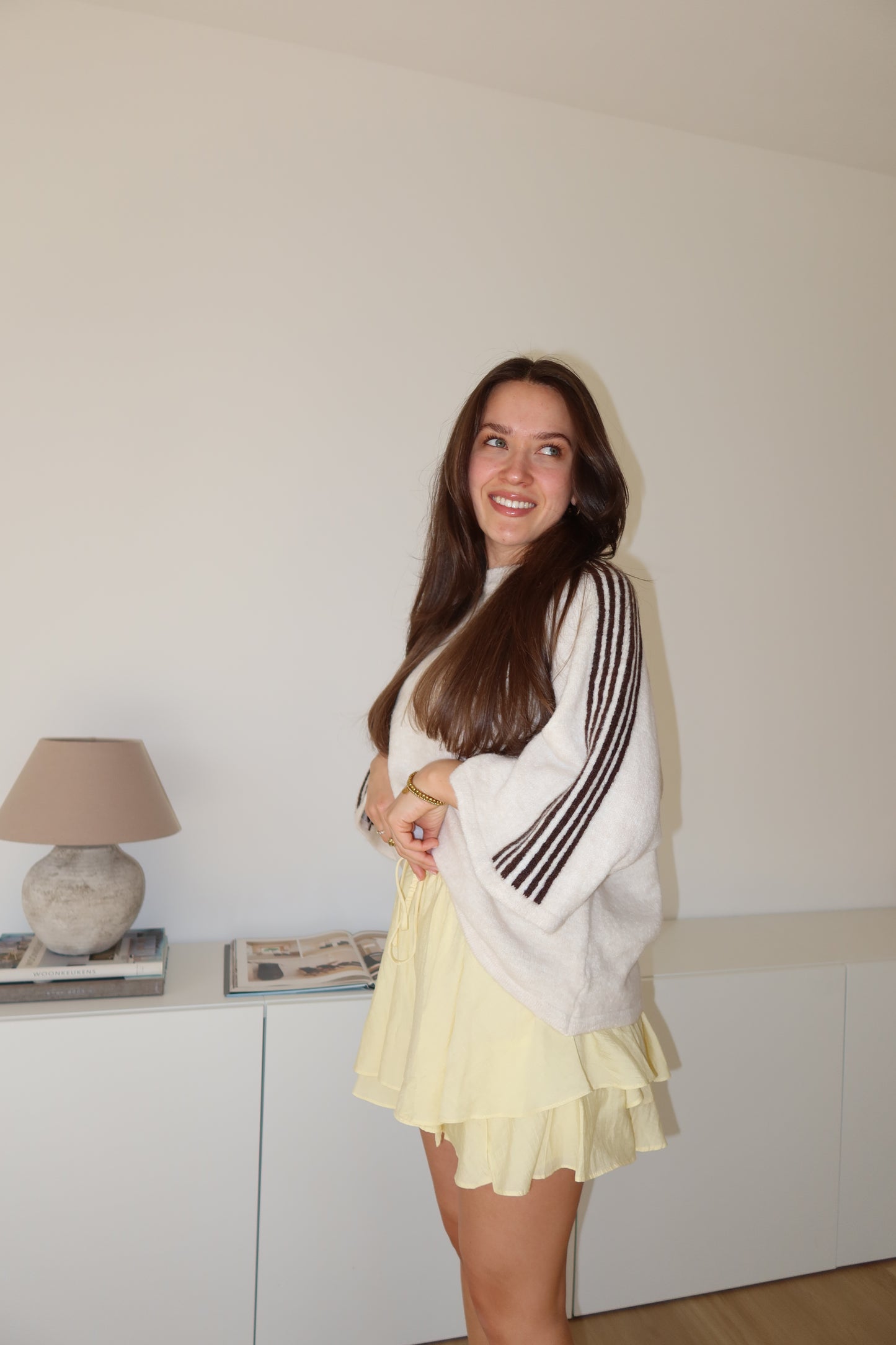 layered chiffon skort - Yellow