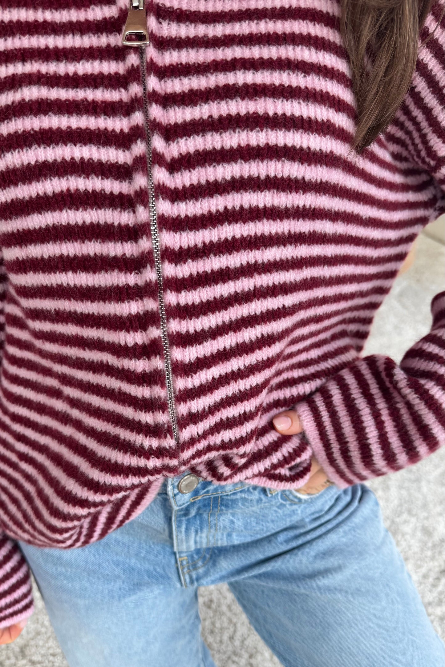 Zip-Cardigan • Bordeaux