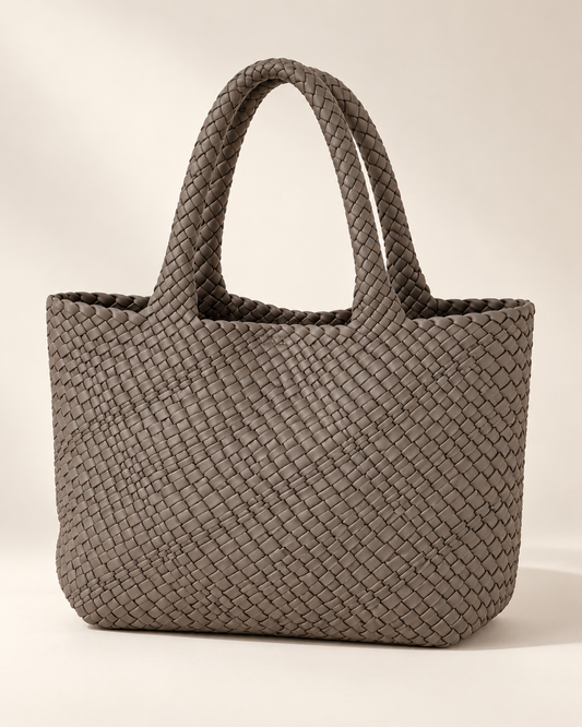 Shopper mit zwei Henkel- Taupe