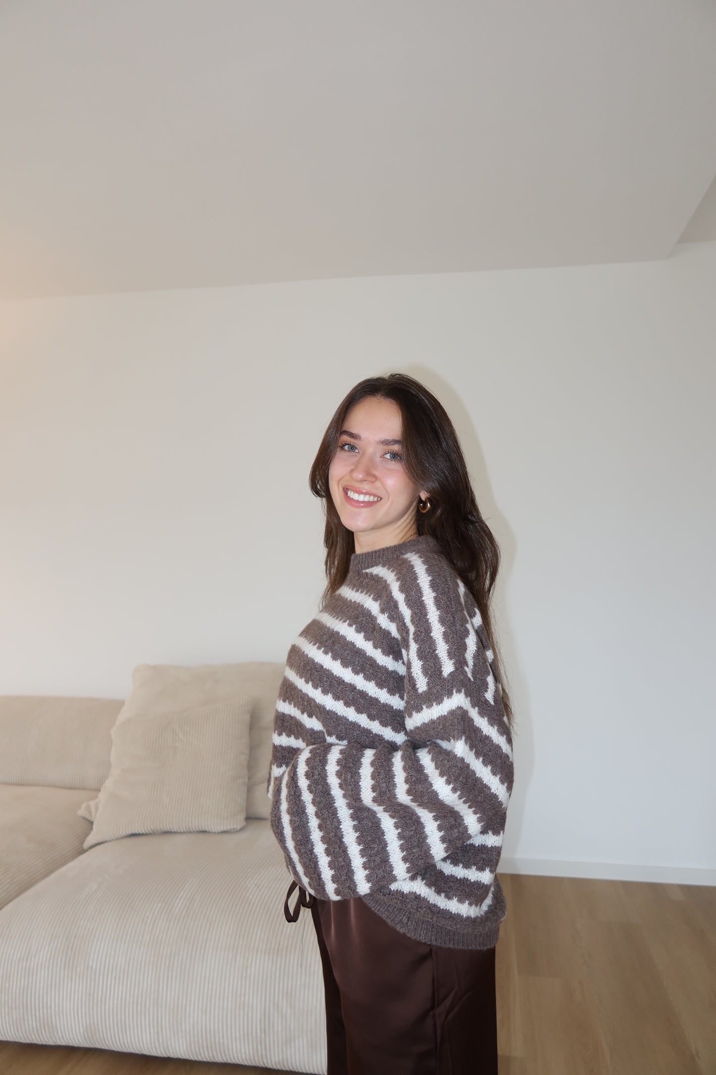 Pullover stripe cozy knit