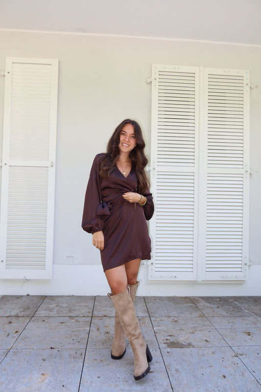 Wickel Seinden-Kleid "Juna"