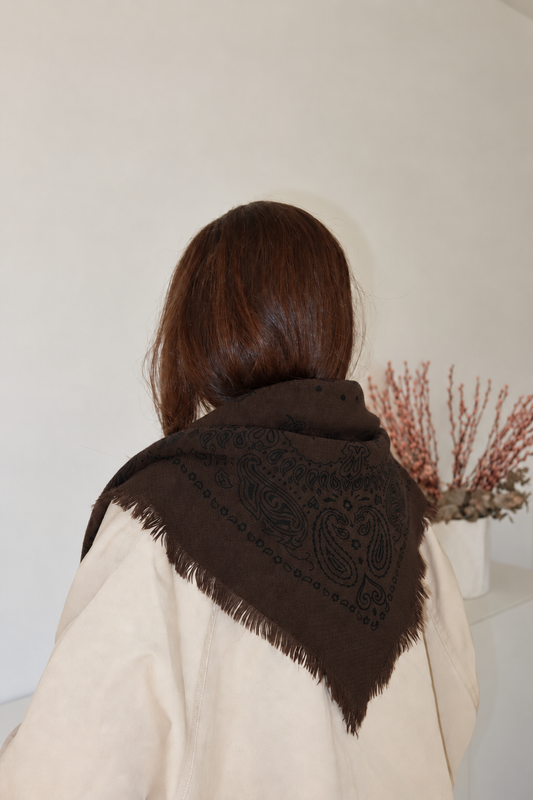 Schal Paisley- Brown/Black